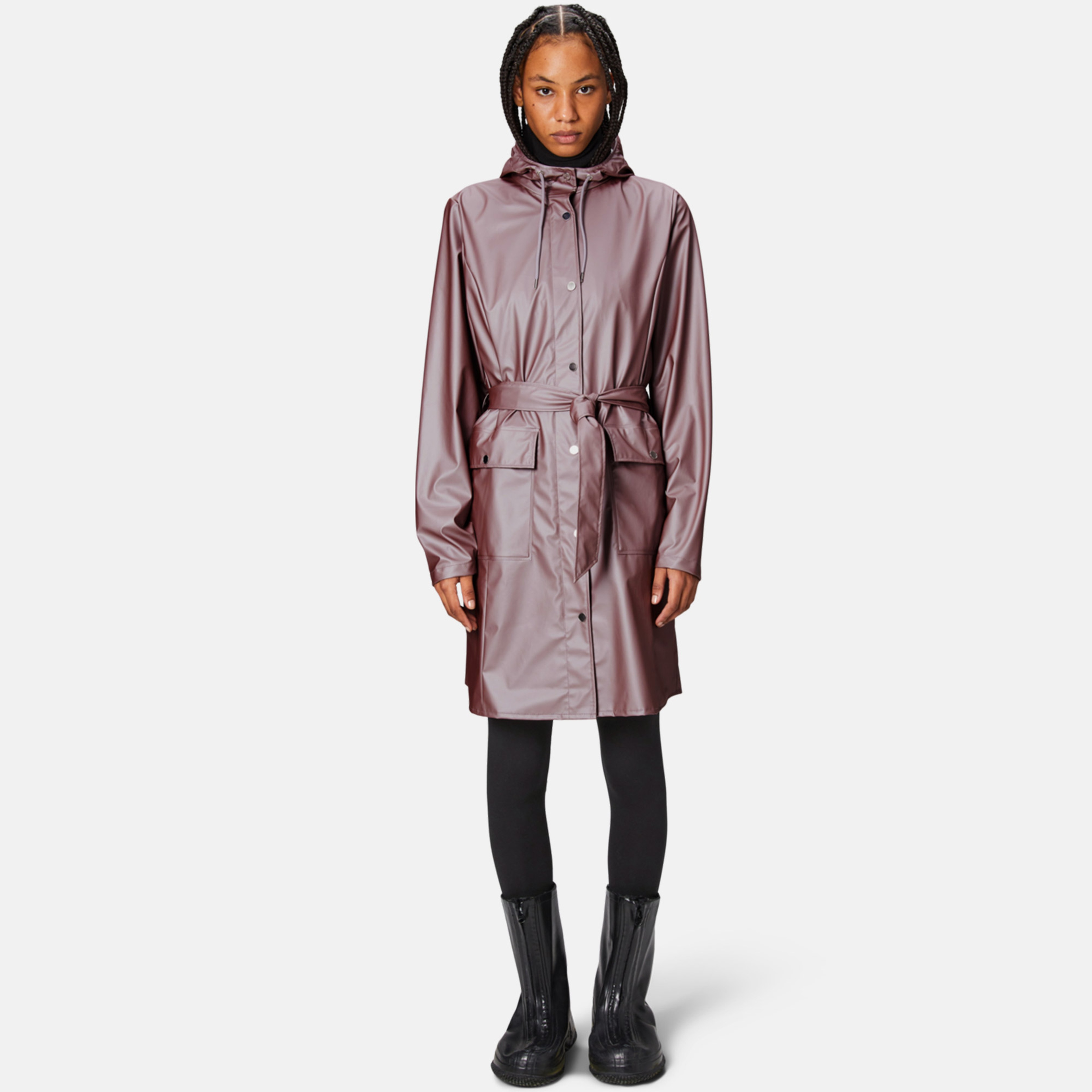 Rains Curve Jacket W3 Kadın Kahverengi Yağmurluk