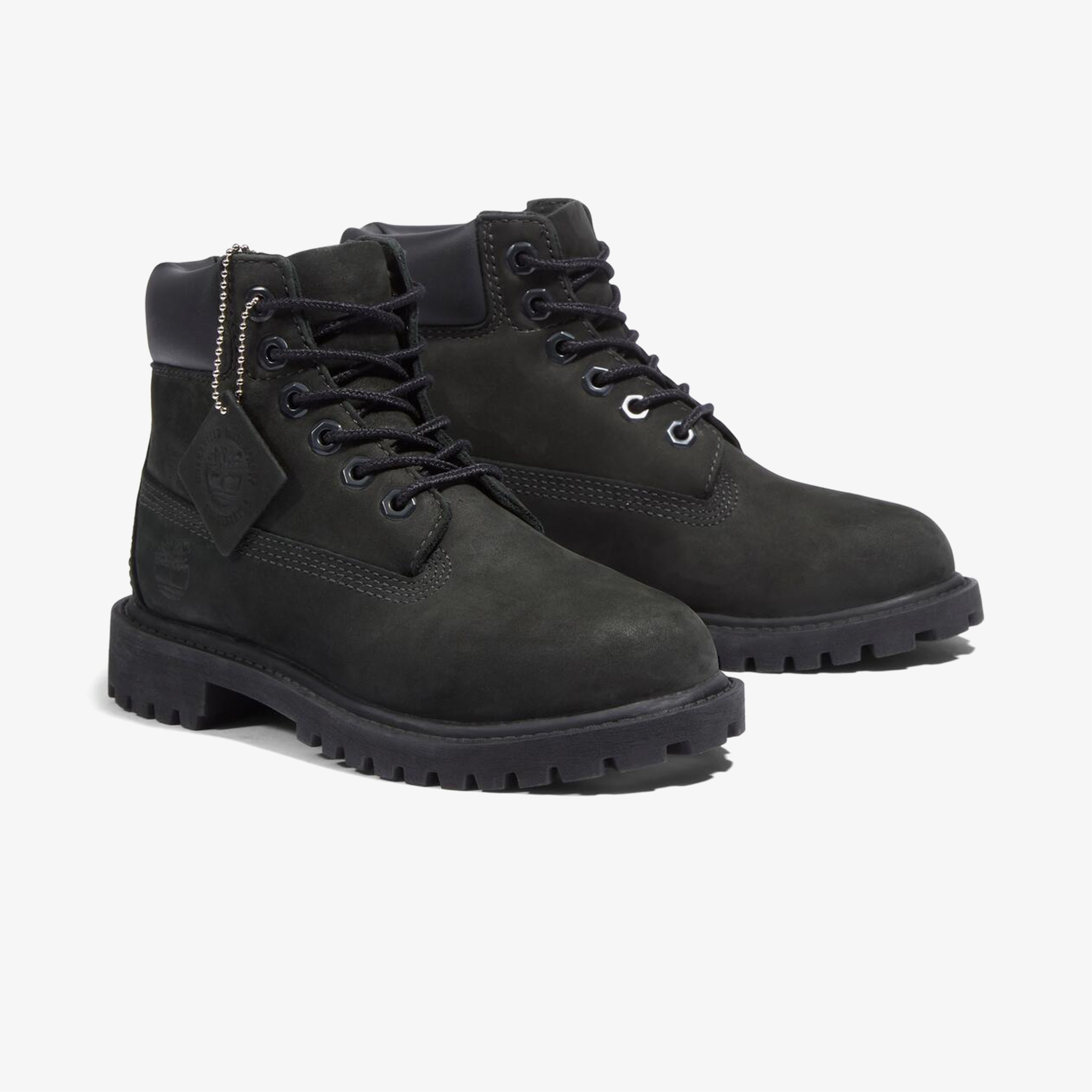 Timberland Premium 6 Inch Lace Up Çocuk Siyah Bot