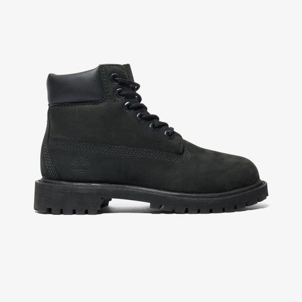 Timberland Premium 6 Inch Lace Up Çocuk Siyah Bot
