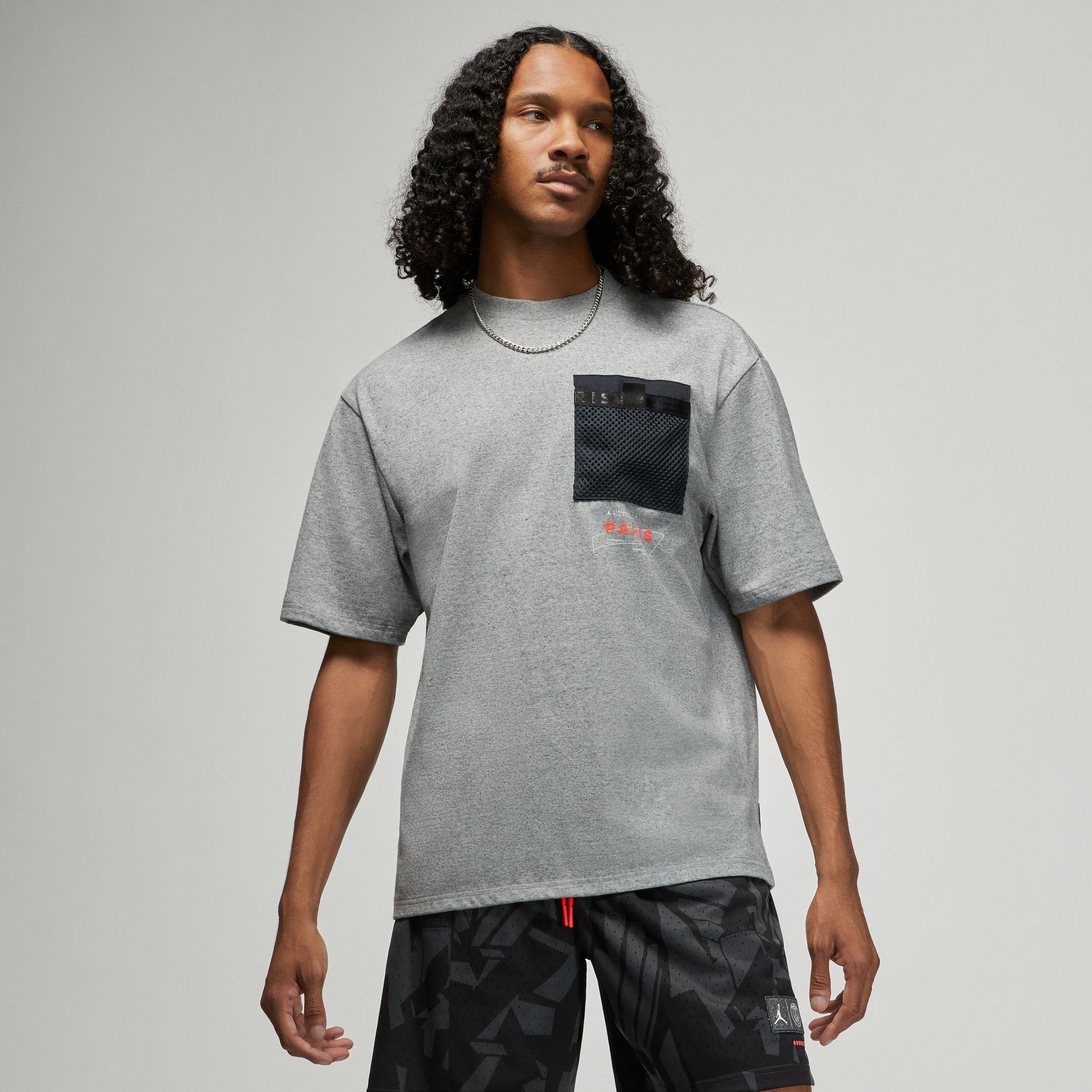 Jordan Paris Saint Germain Erkek Gri T-Shirt