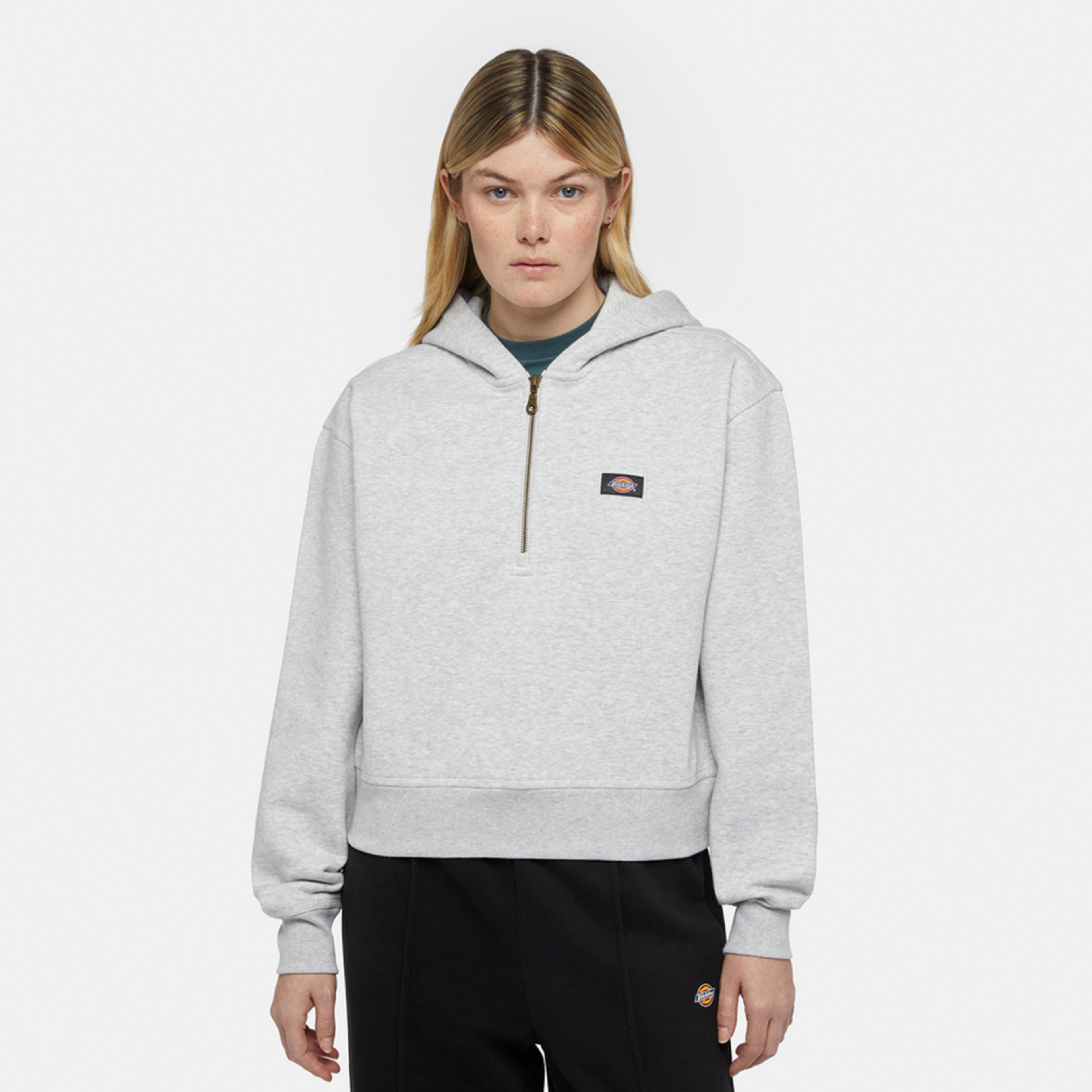 Dickies Oakport 1/4 Zip Kadın Yeşil Sweatshirt