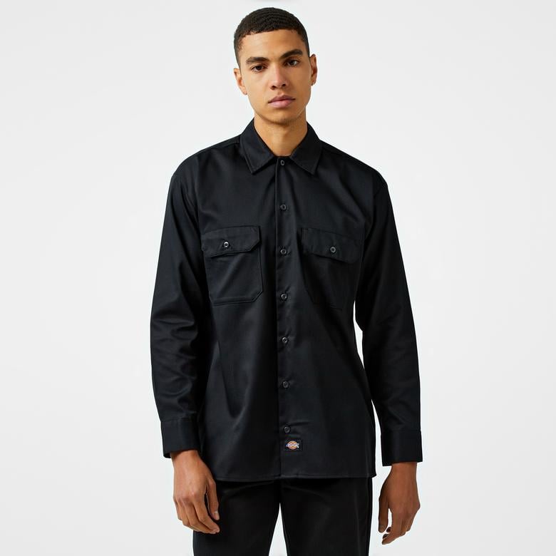 Dickies Work Uzun Kollu Rec Erkek Siyah Gömlek