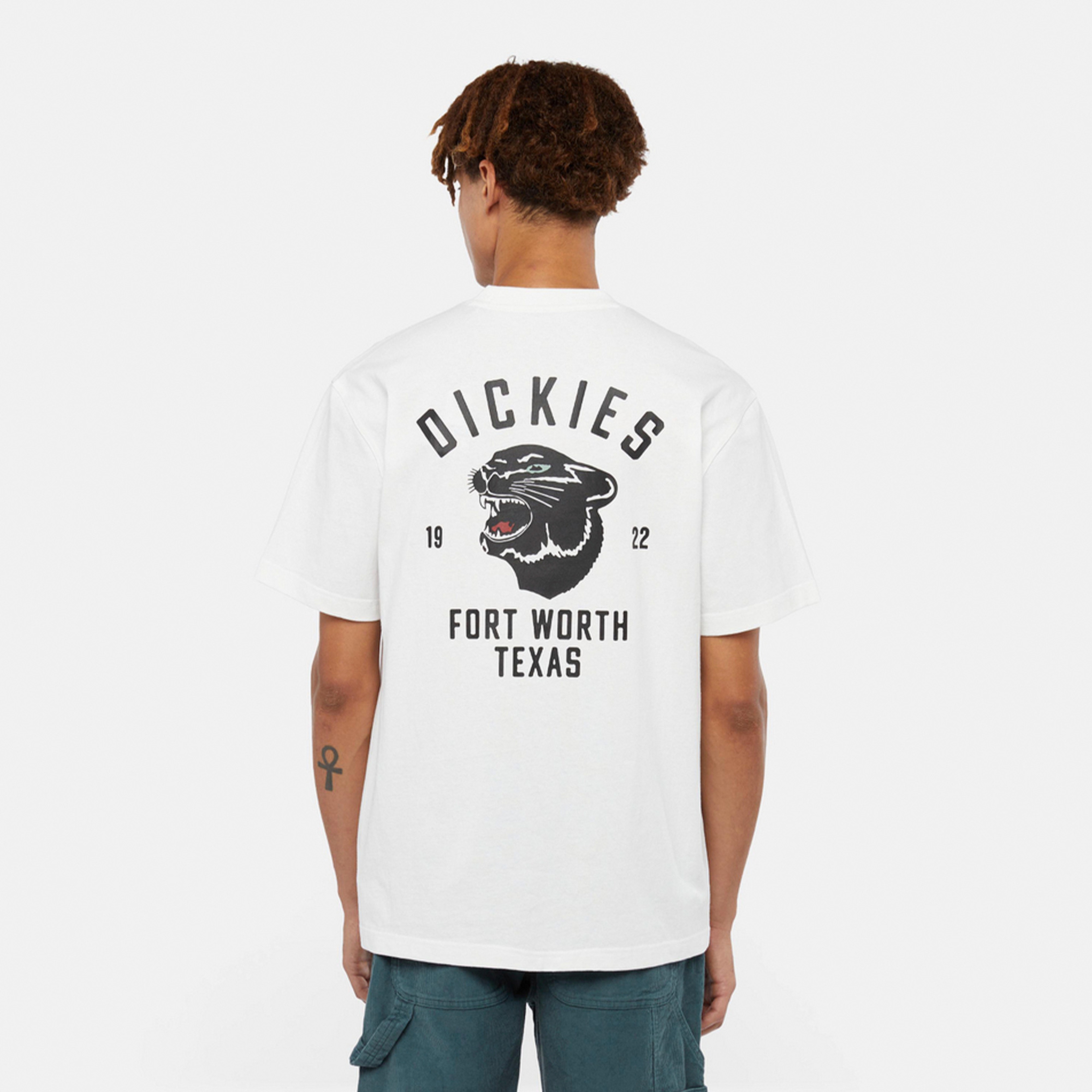 Dickies Panther Kısa Kollu Erkek Beyaz T-Shirt