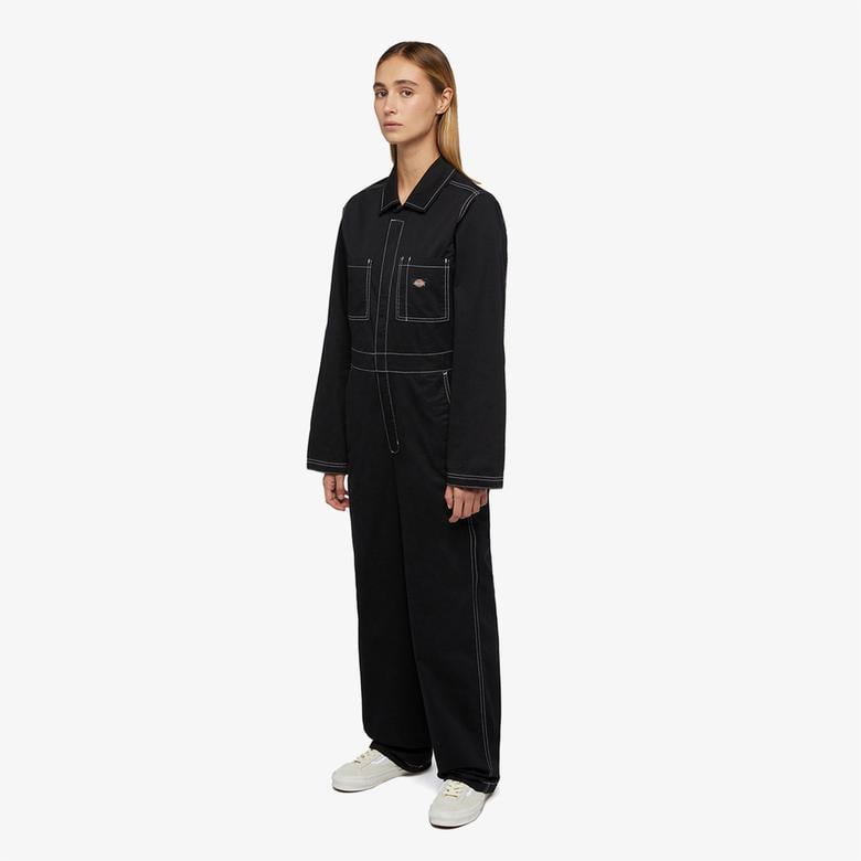 Dickies Sun Prarie Coverall Kadın Siyah Pantolon