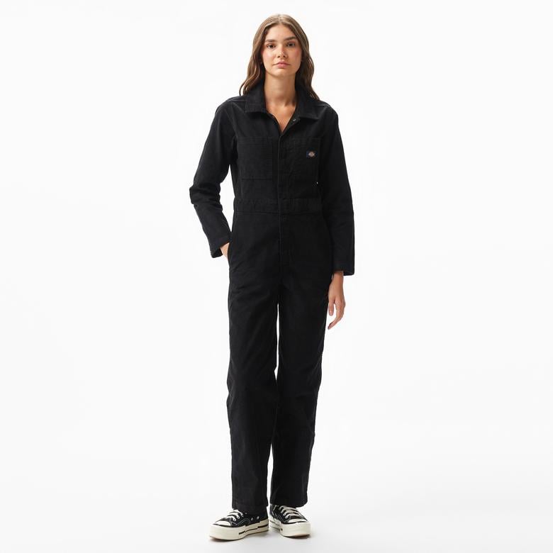 Dickies Corduroy Coverall Kadın Siyah Tulum