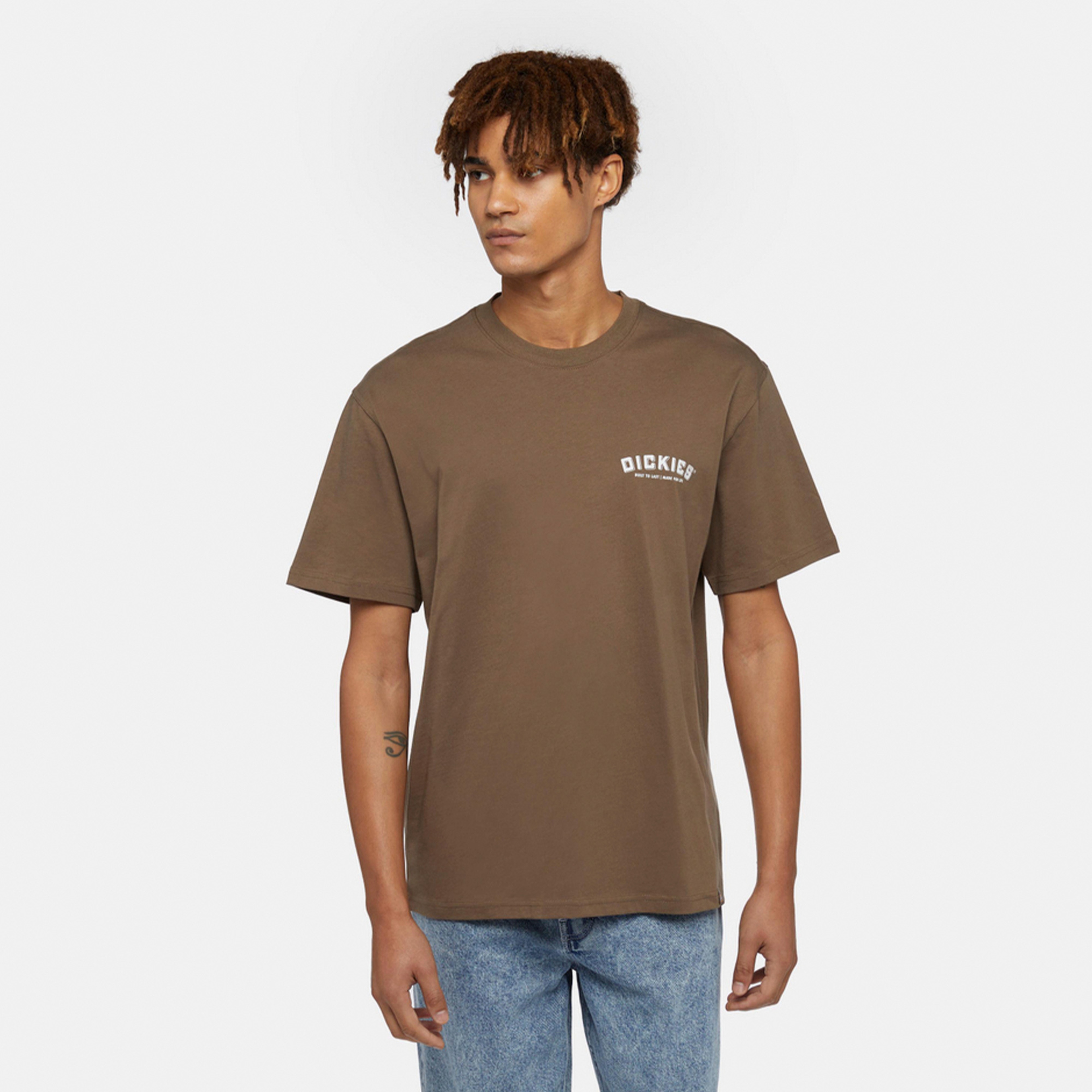 Dickies Builder Kısa Kollu Erkek Kahverengi T-Shirt