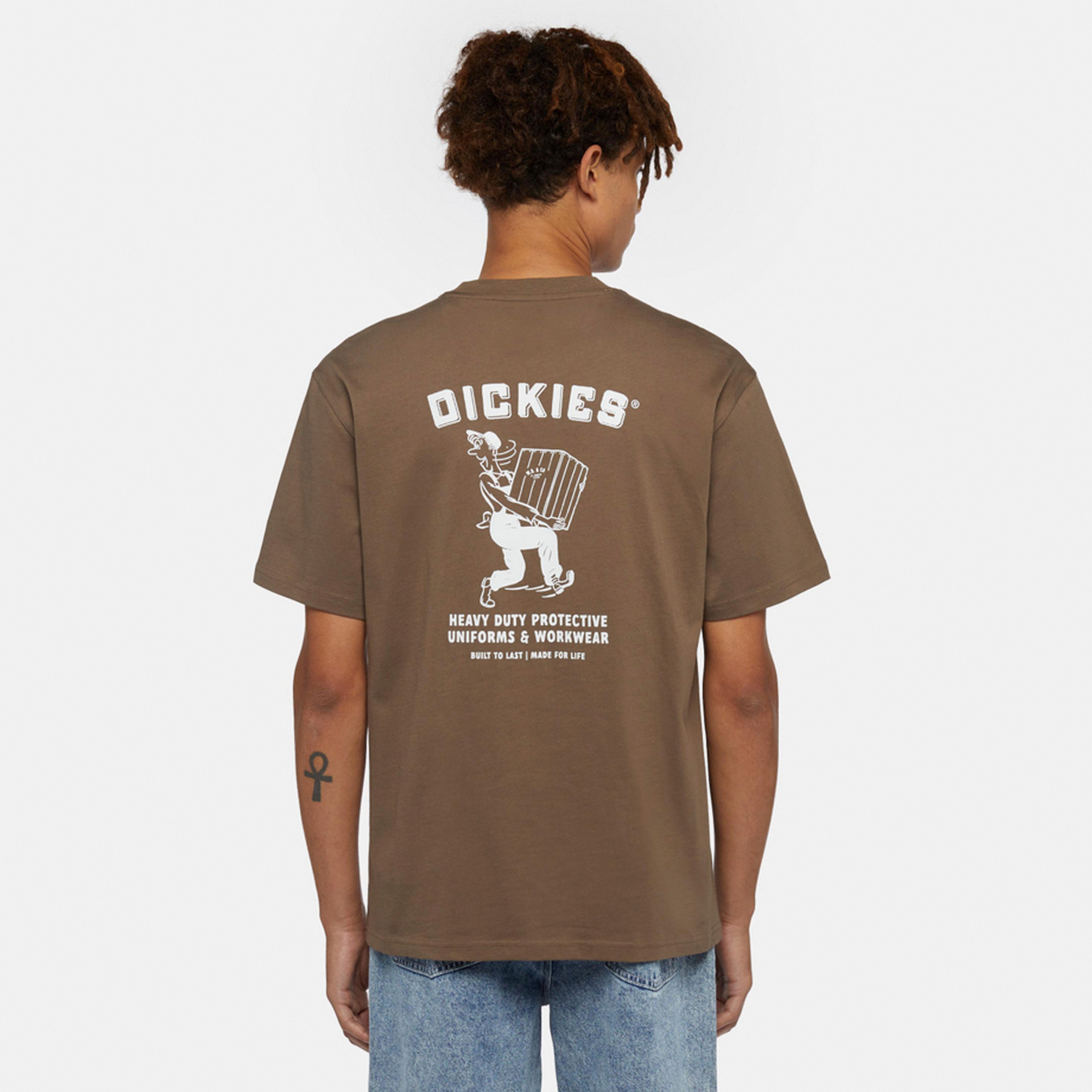 Dickies Builder Kısa Kollu Erkek Kahverengi T-Shirt