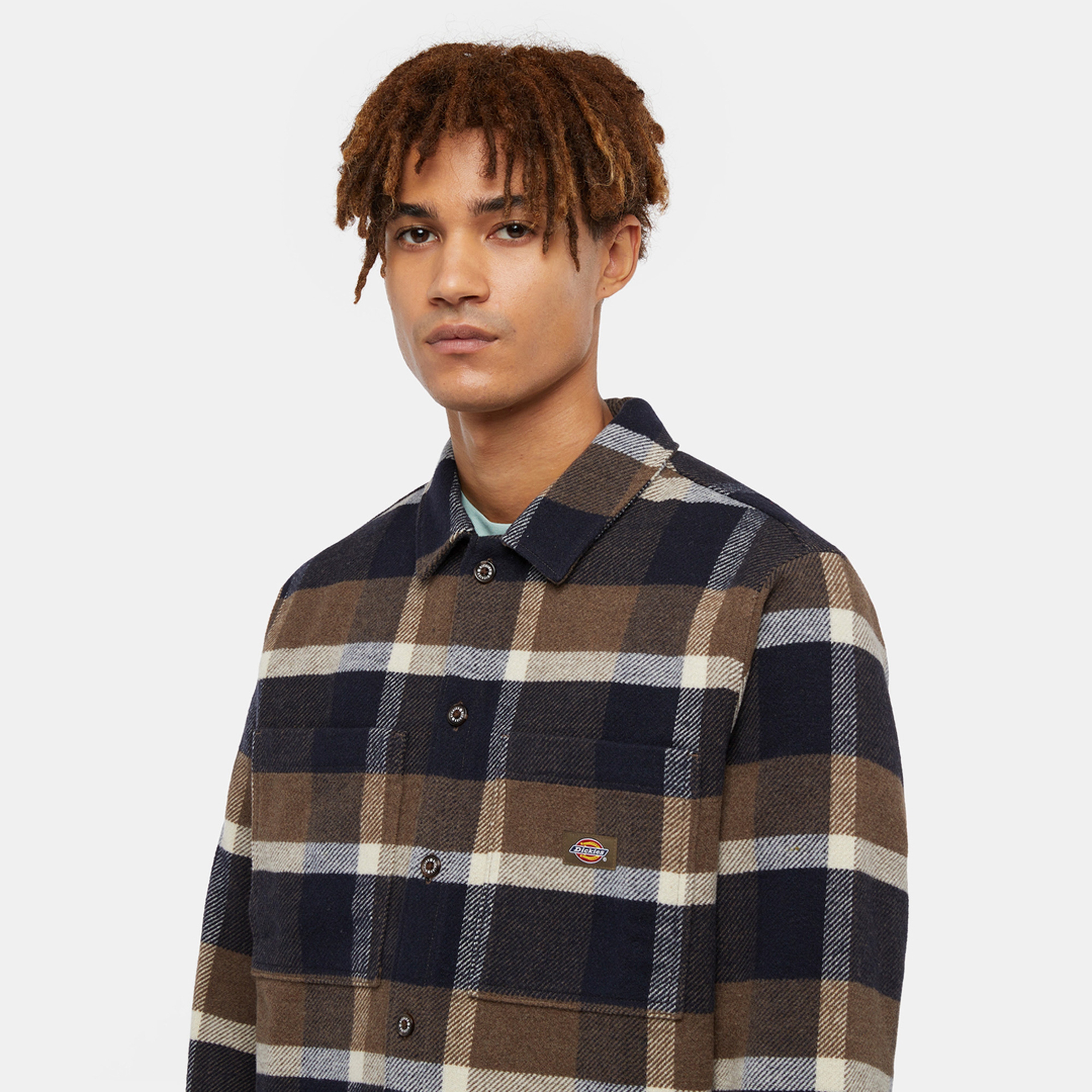 Dickies Plaid Coaling Uzun Kollu Erkek Kahverengi Gömlek