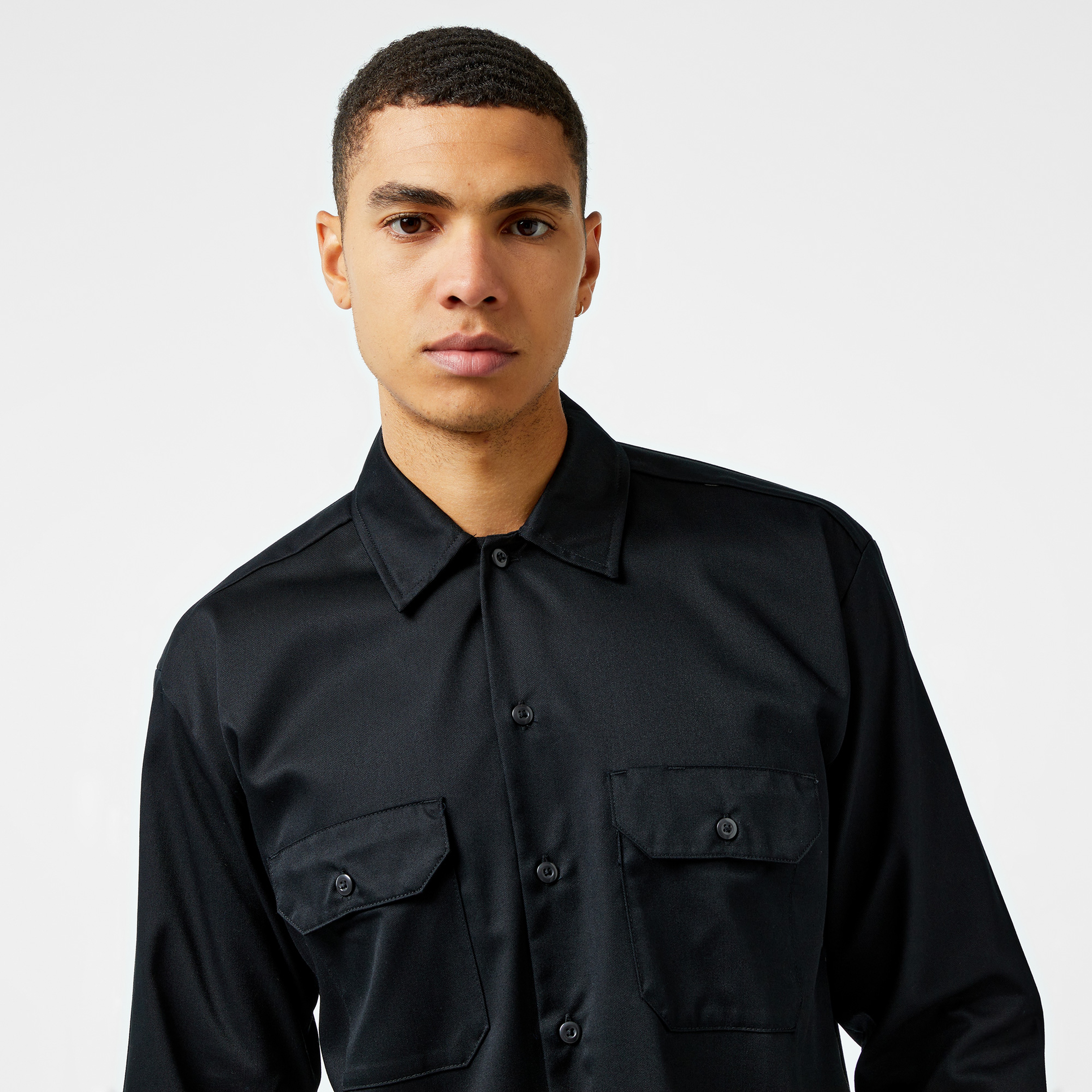 Dickies Work Uzun Kollu Rec Erkek Siyah Gömlek