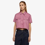 Dickies Work Cropped Kısa Kollu Kadın Pembe Gömlek