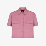 Dickies Work Cropped Kısa Kollu Kadın Pembe Gömlek