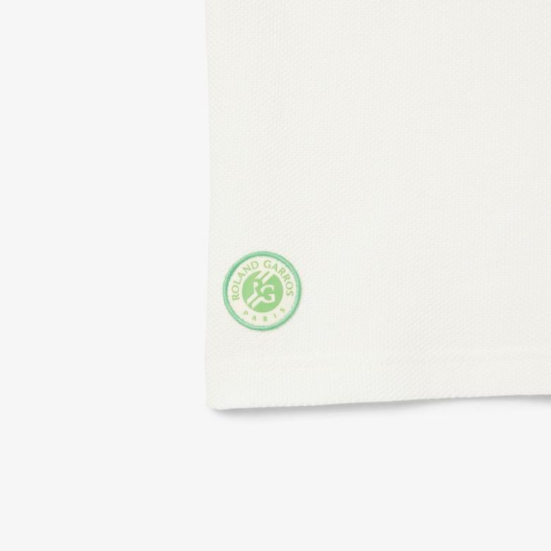 Rolland Garros Çocuk Baskılı Beyaz Polo