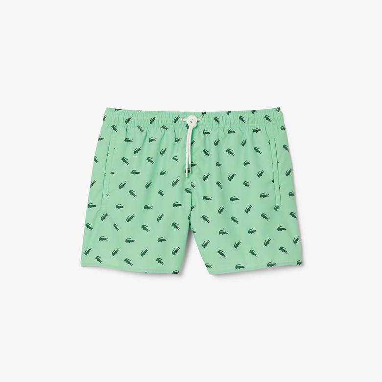 Crocodile Print Swim Trunks