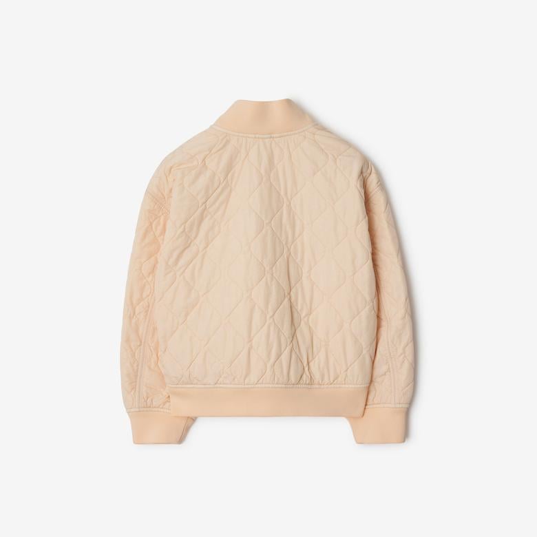 Burberry Mackie Quilted Nylon Bomber Çocuk Pembe Mont