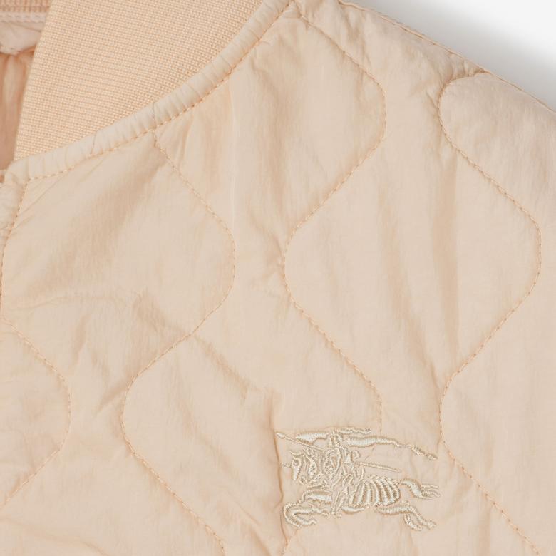 Burberry Mackie Quilted Nylon Bomber Çocuk Pembe Mont
