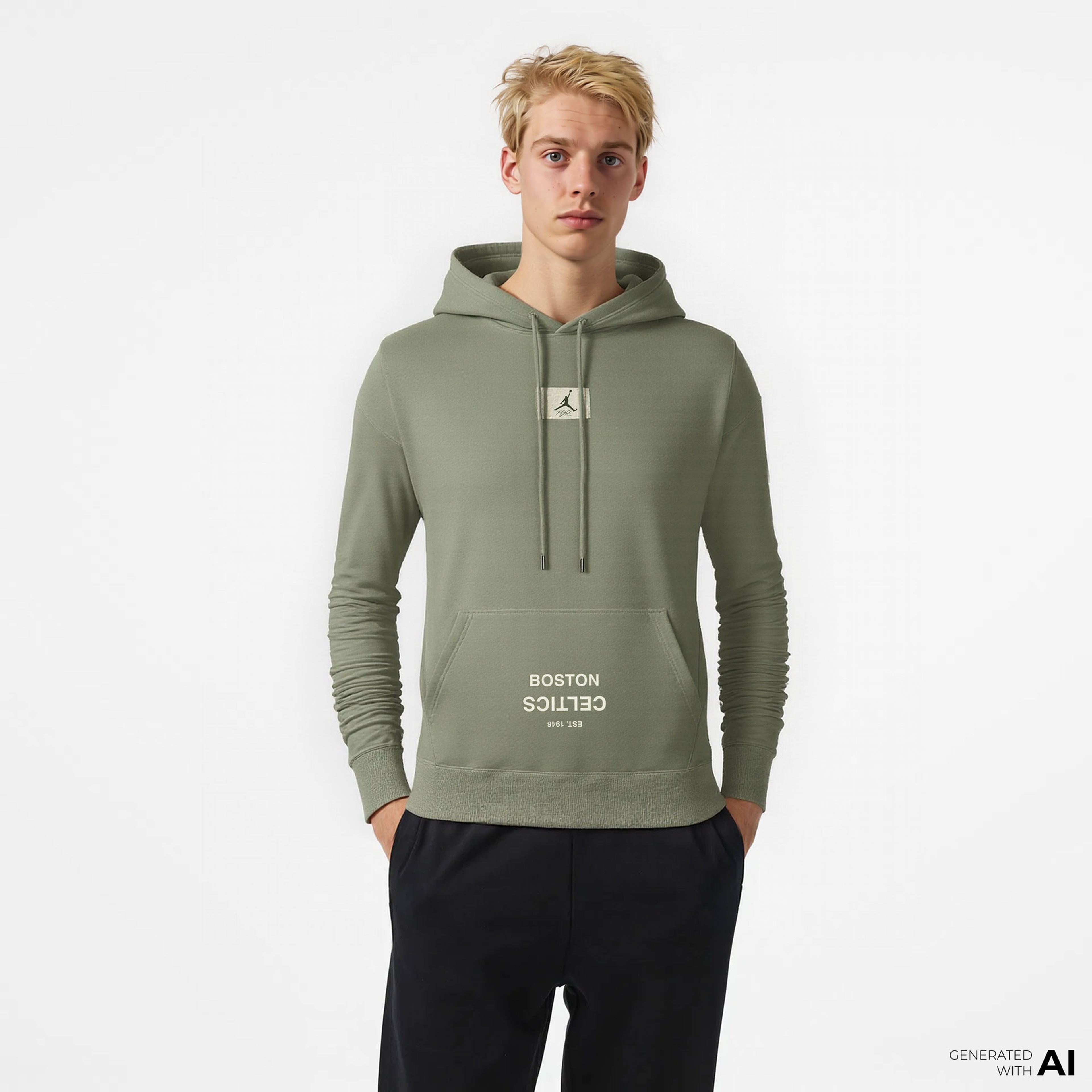 Nike Bos Mnk Flc Po Cts St Erkek Yeşil Sweatshirt