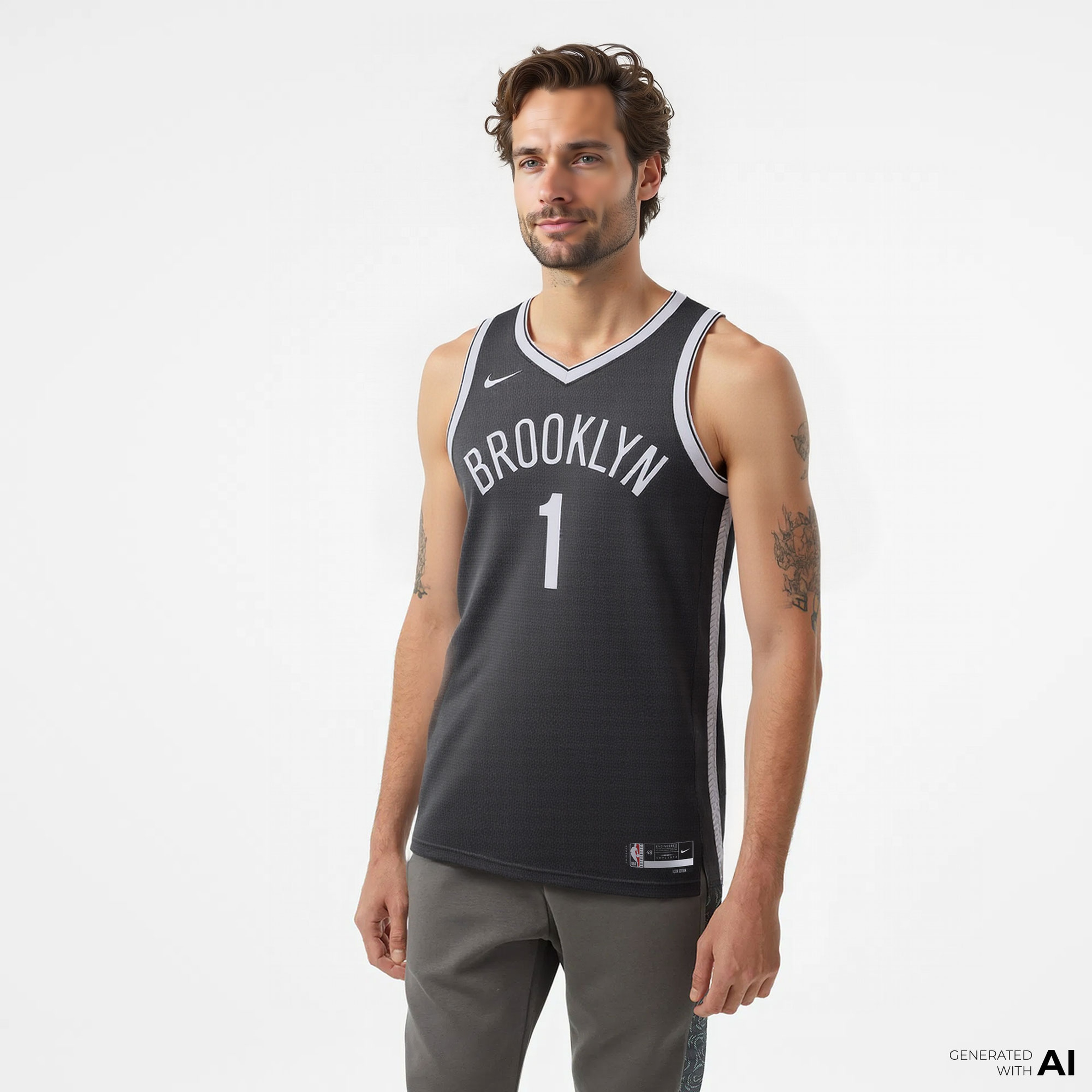 Nike Brooklyn Nets Swingman Icon Erkek Siyah Basketbol Forması