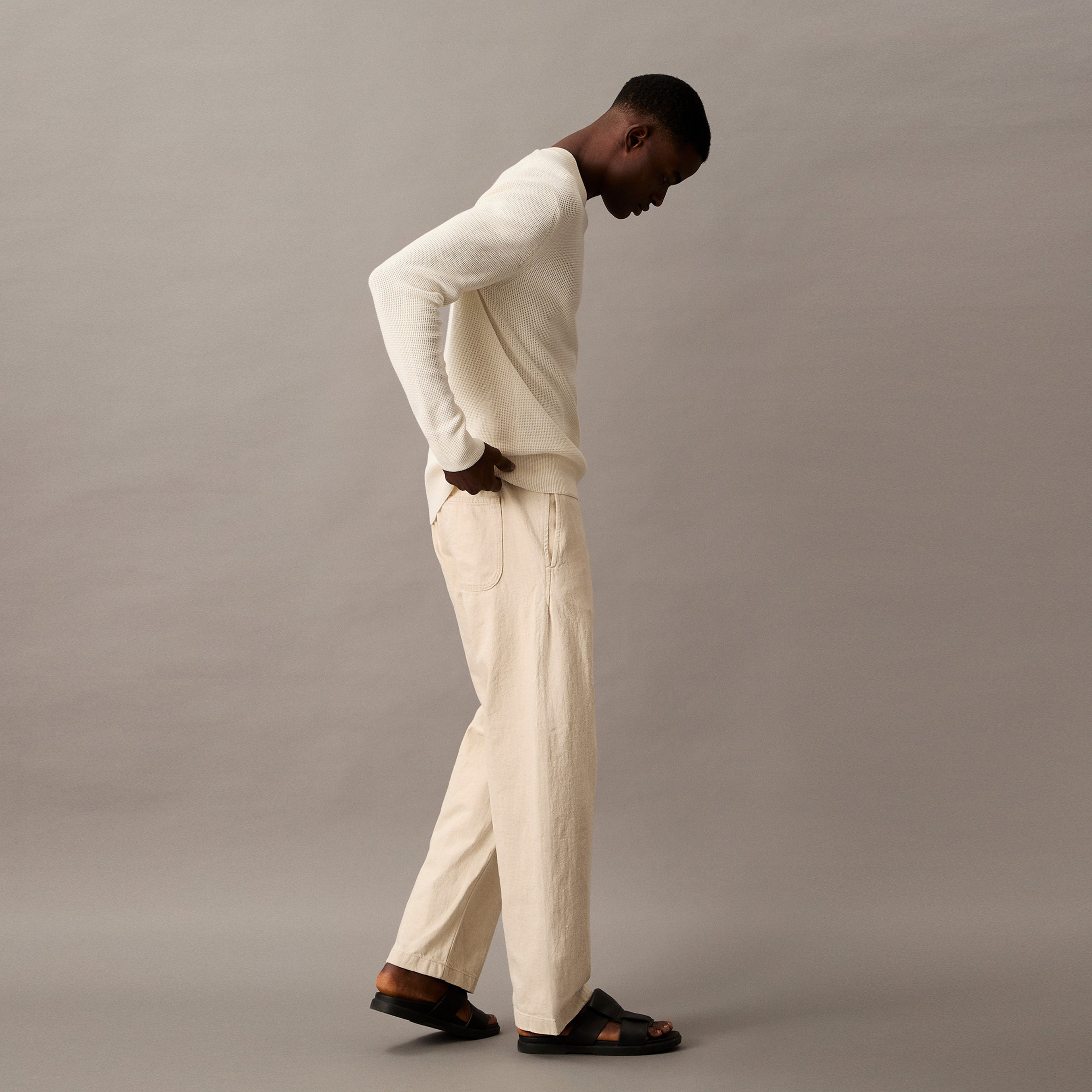 Calvin Klein Erkek Krem Pantolon