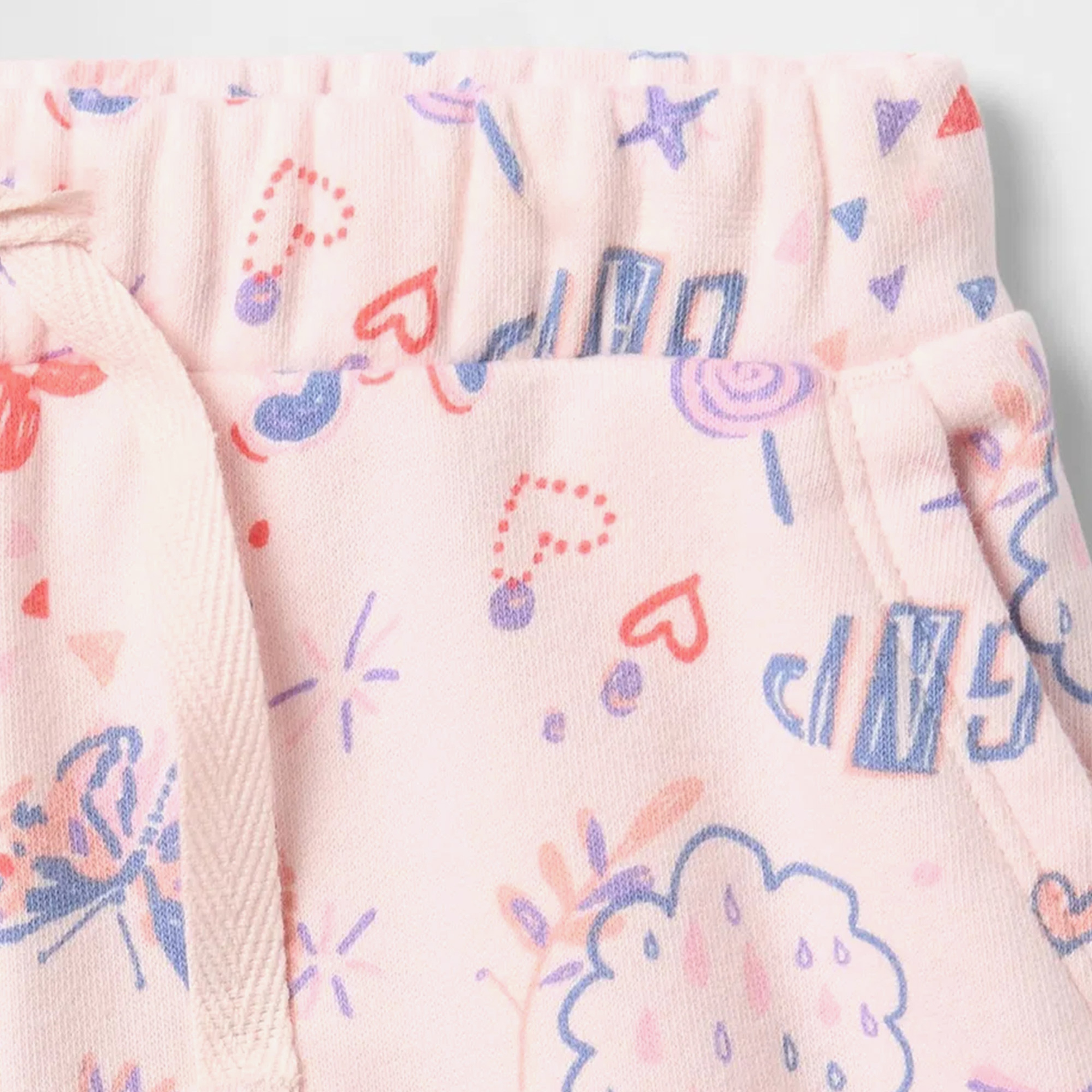 Gap Logo Pull On Desenli Çocuk Pembe Şort