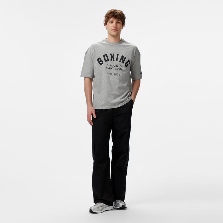 New Balance Bujin Boxing Erkek Gri T-Shirt