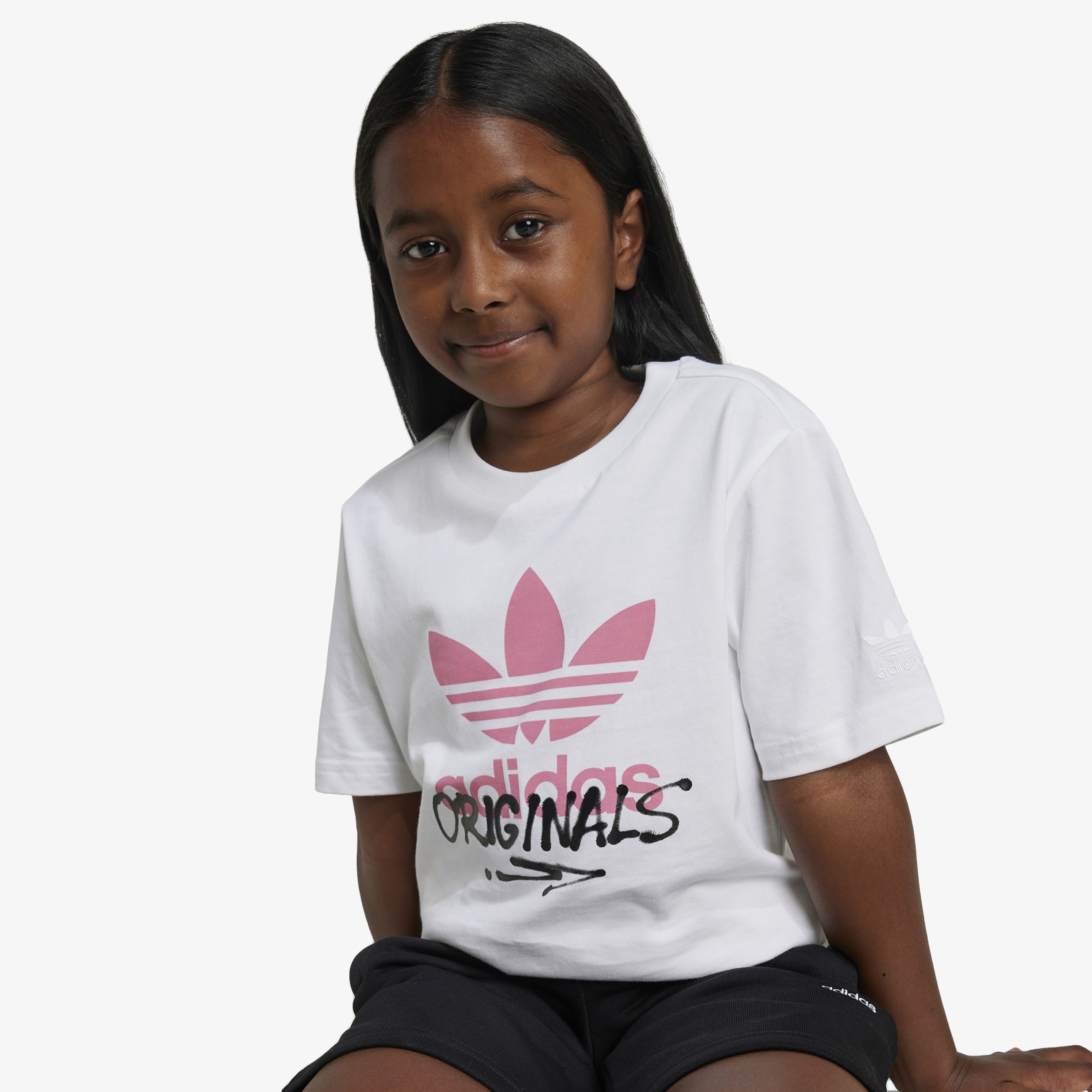 adidas Graphic Çocuk Beyaz T-Shirt