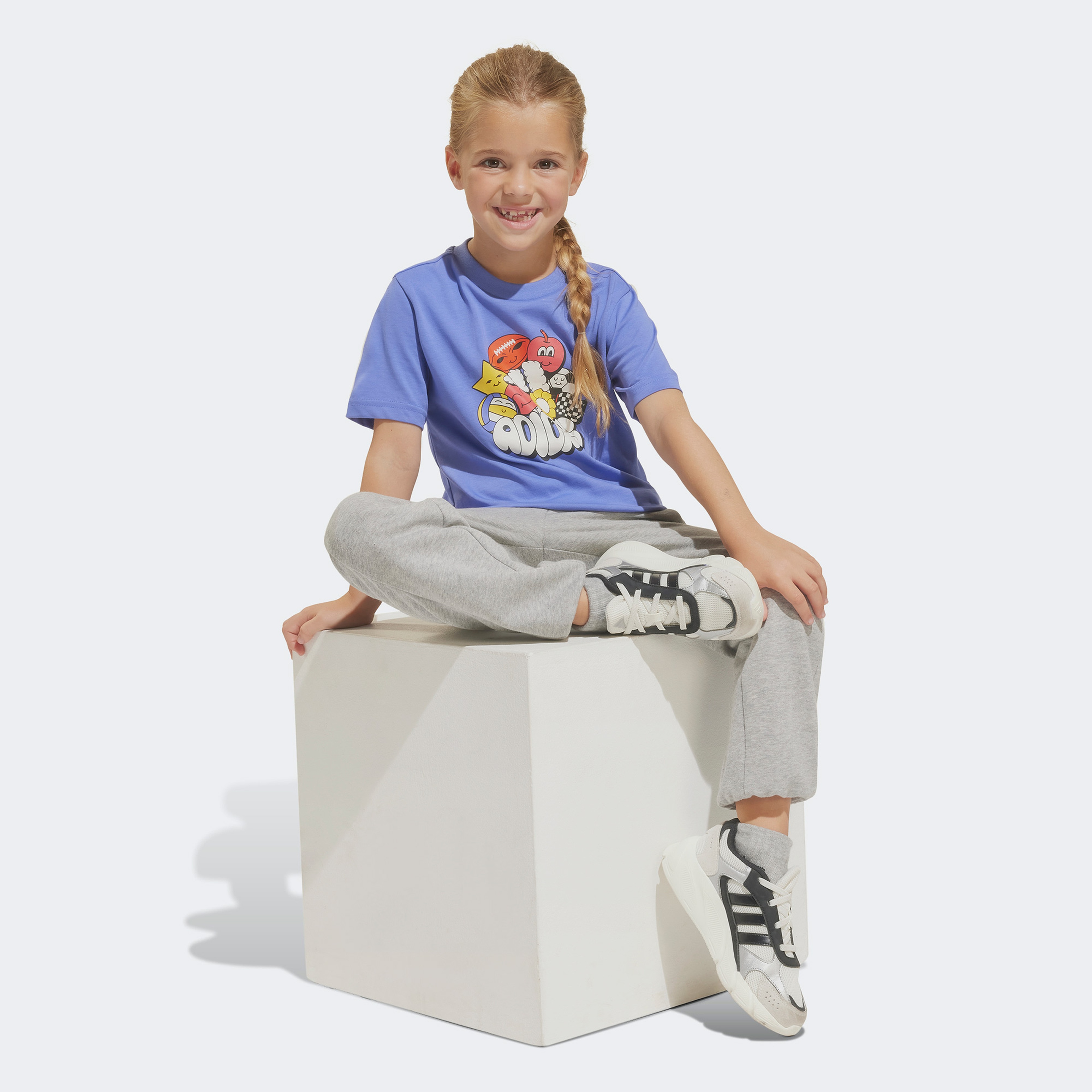 adidas Fun Graphic Çocuk Mavi T-Shirt