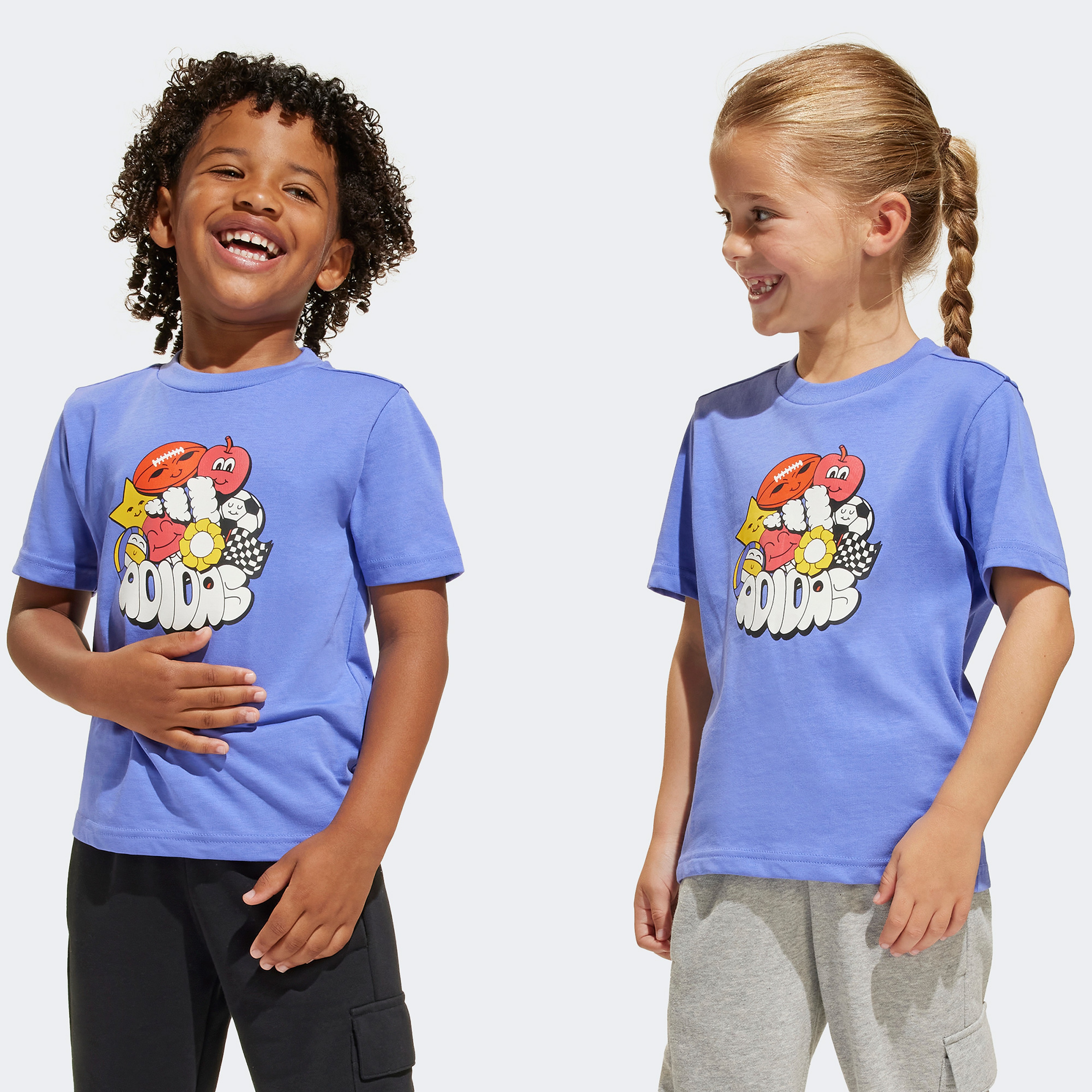 adidas Fun Graphic Çocuk Mavi T-Shirt