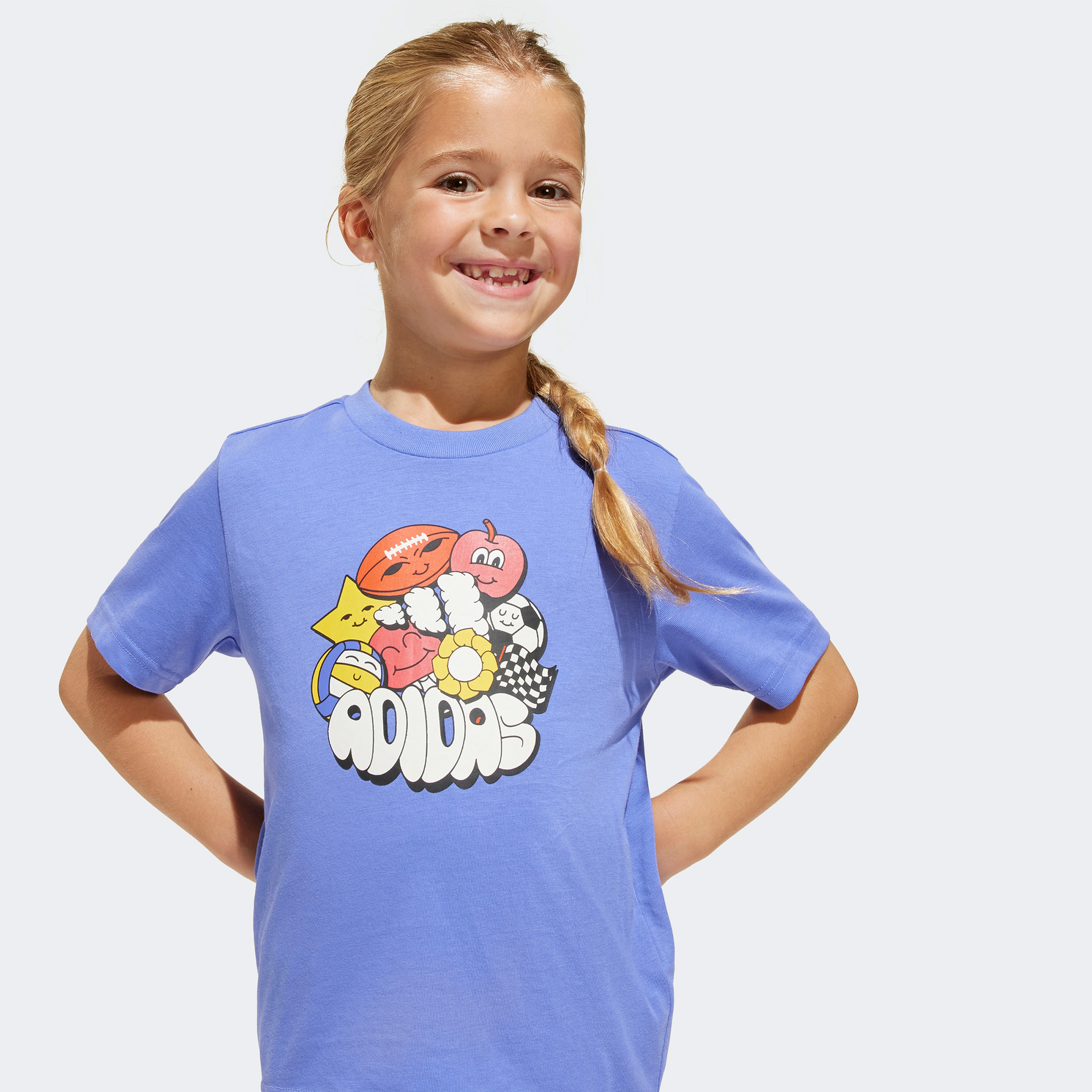 adidas Fun Graphic Çocuk Mavi T-Shirt