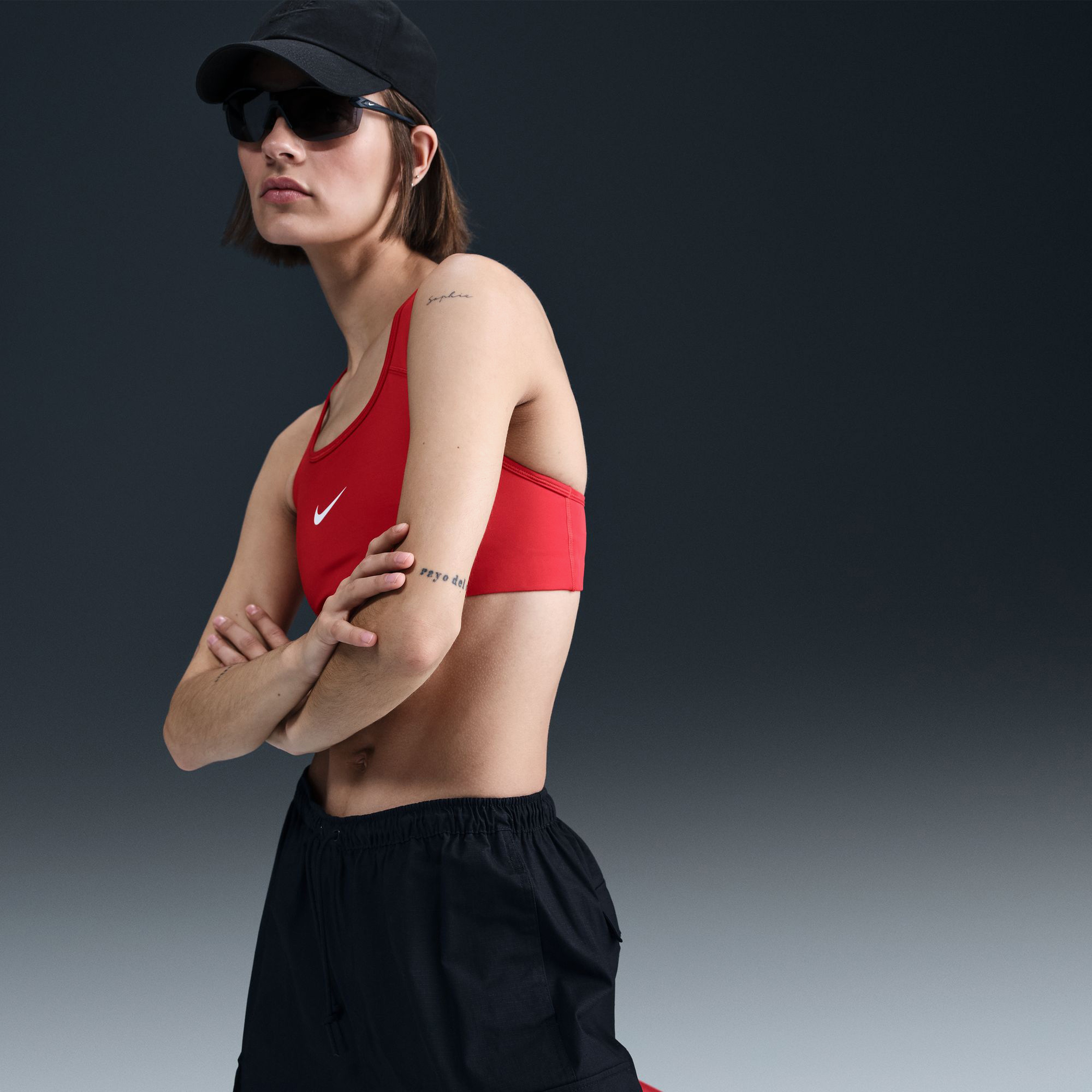 Nike Sportswear Woven Fabric High Waisted Kadın Siyah Kargo Pantolon