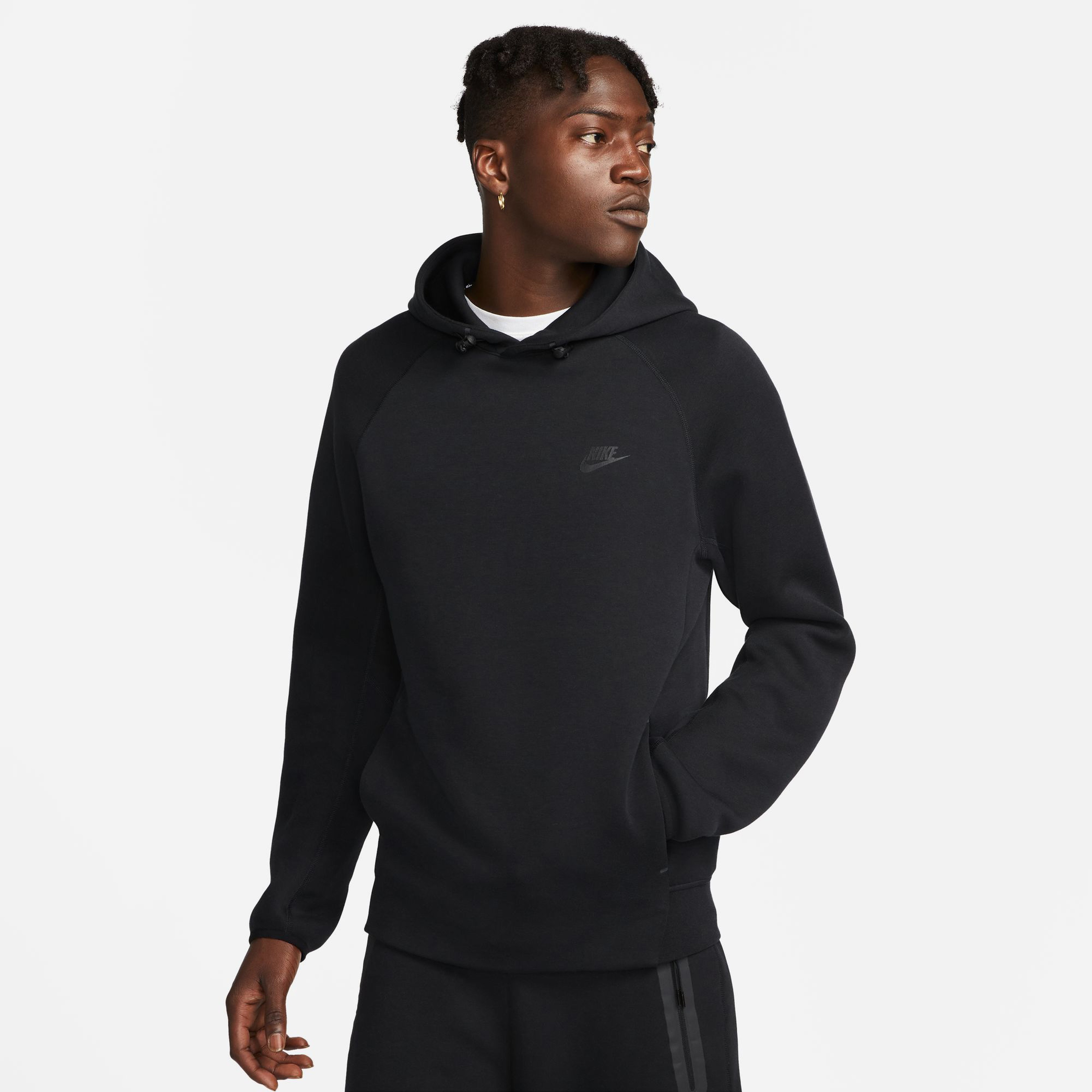 Nike Tech Fleece Pullover Erkek Siyah Hoodie