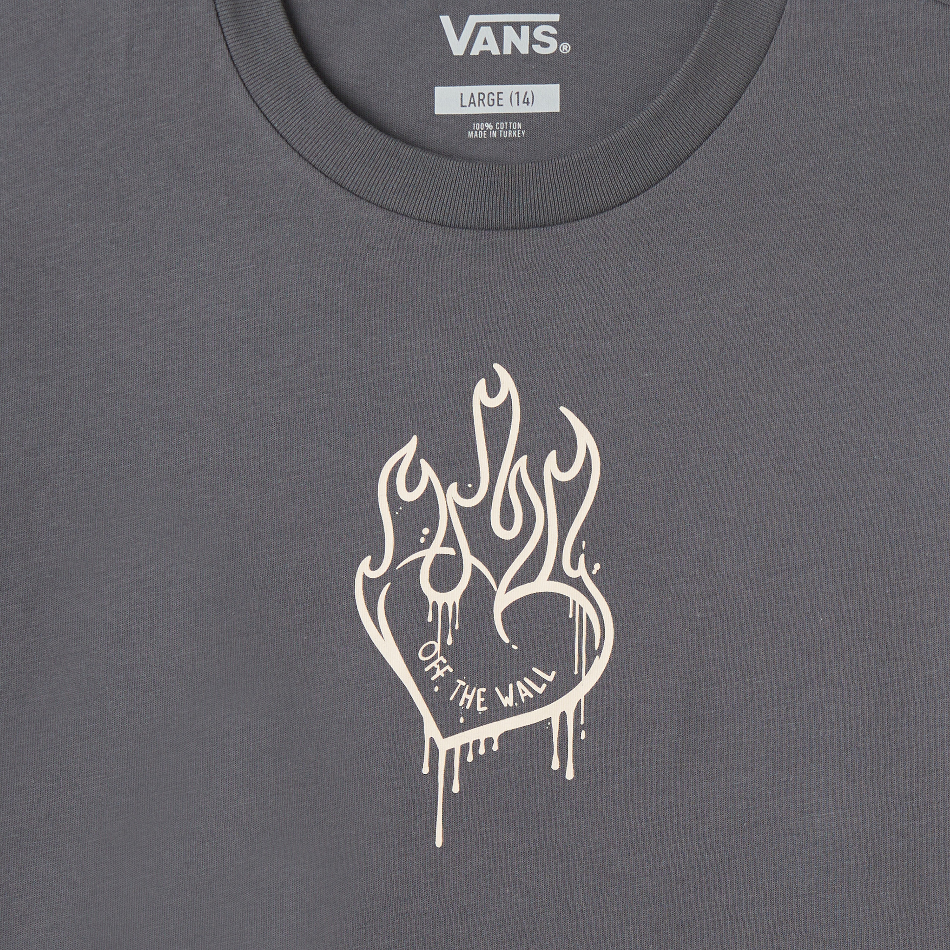 Vans Fire in Your Heart Ss Çocuk Gri T-Shirt