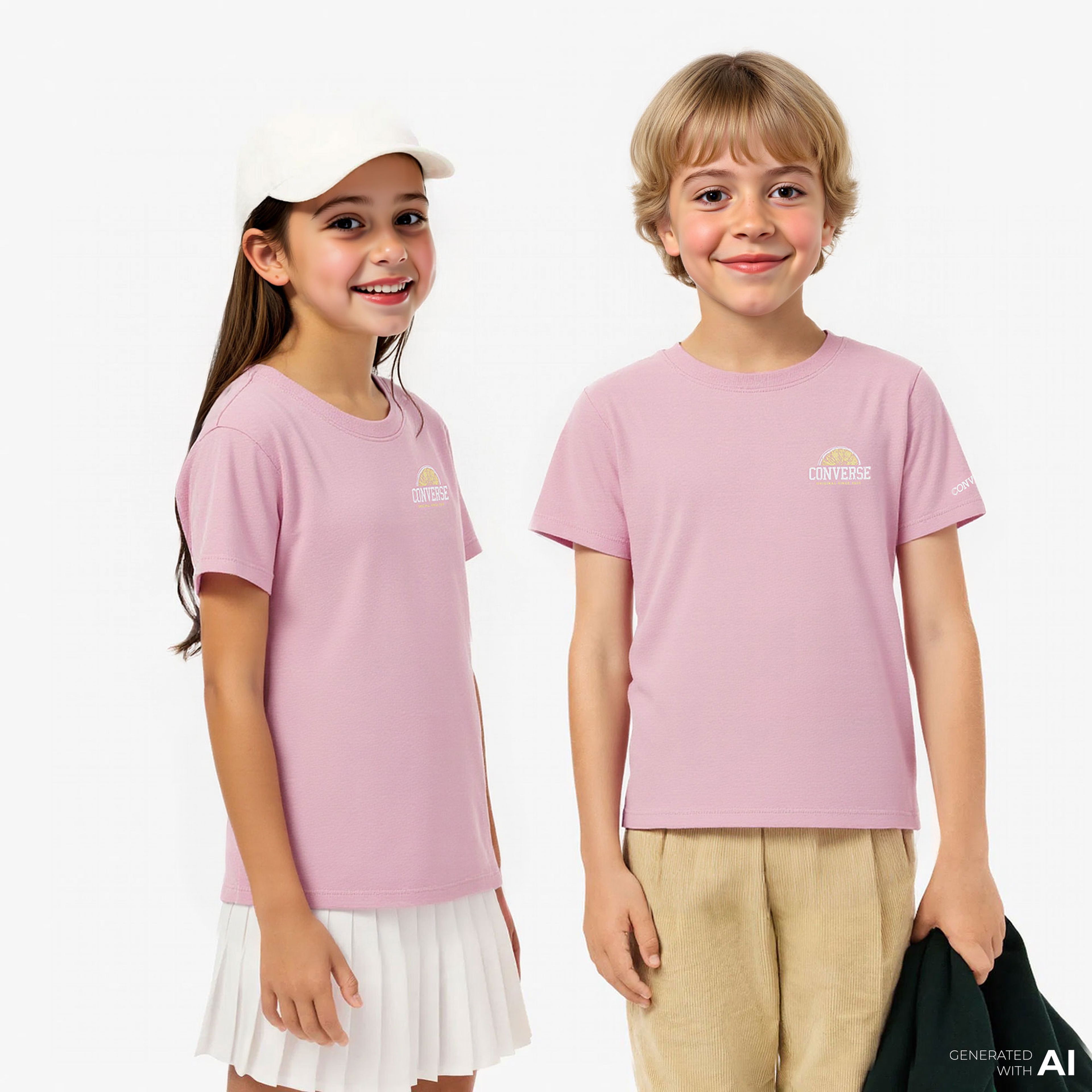 Converse Front Back Fruit Çocuk Siyah T-Shirt