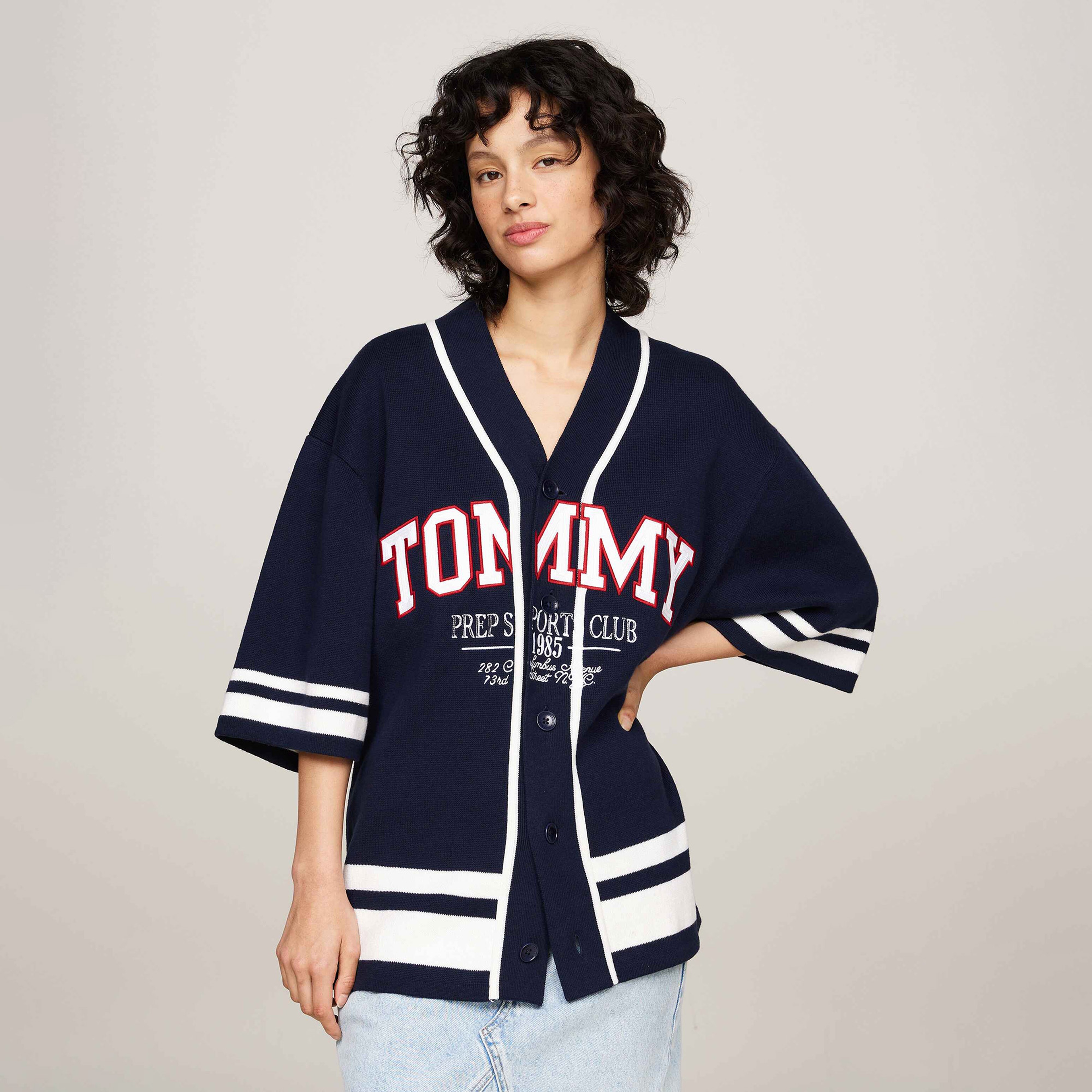 Tommy Jeans Knitted Erkek Mavi T-Shirt