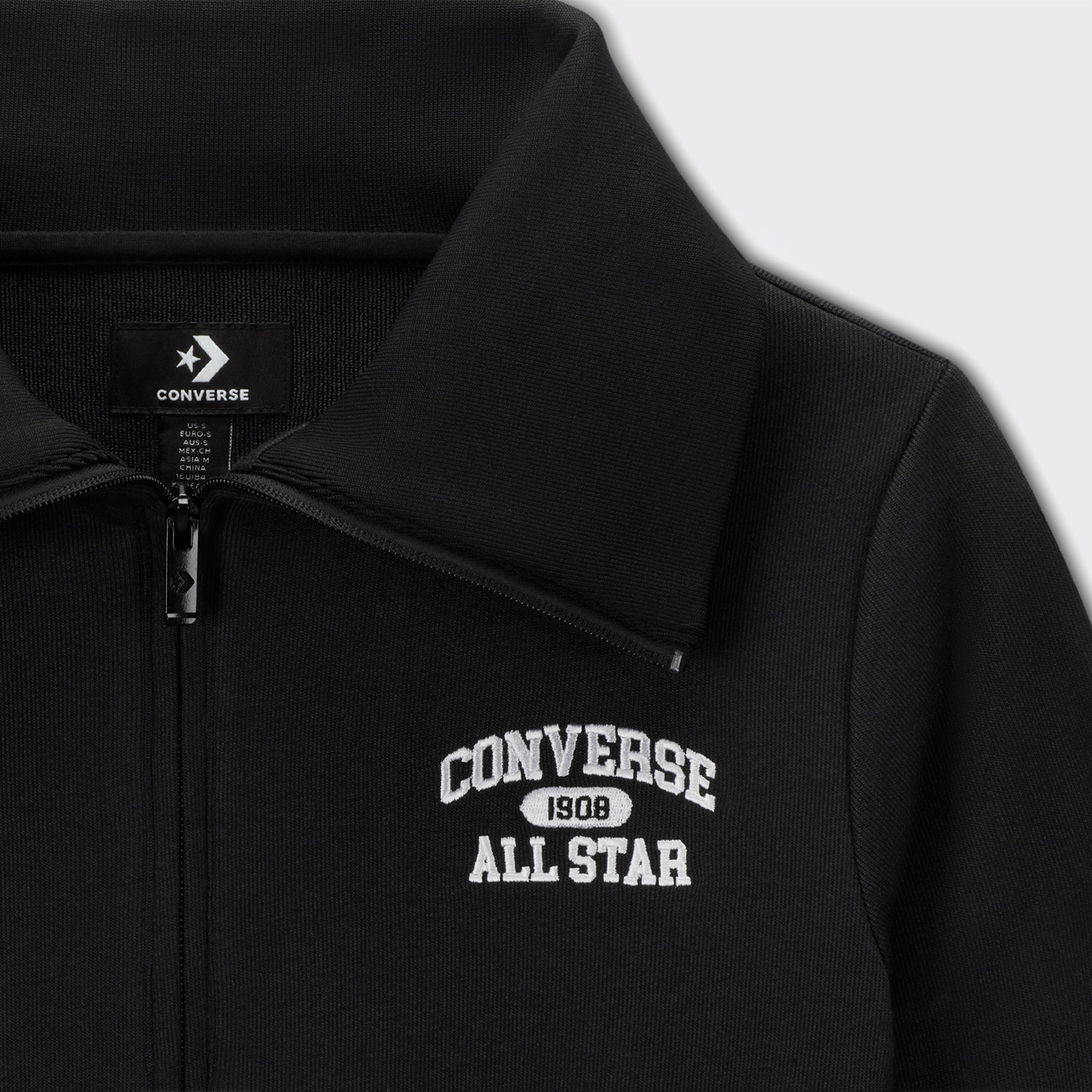 Converse Kadın Fermuarlı Siyah Ceket