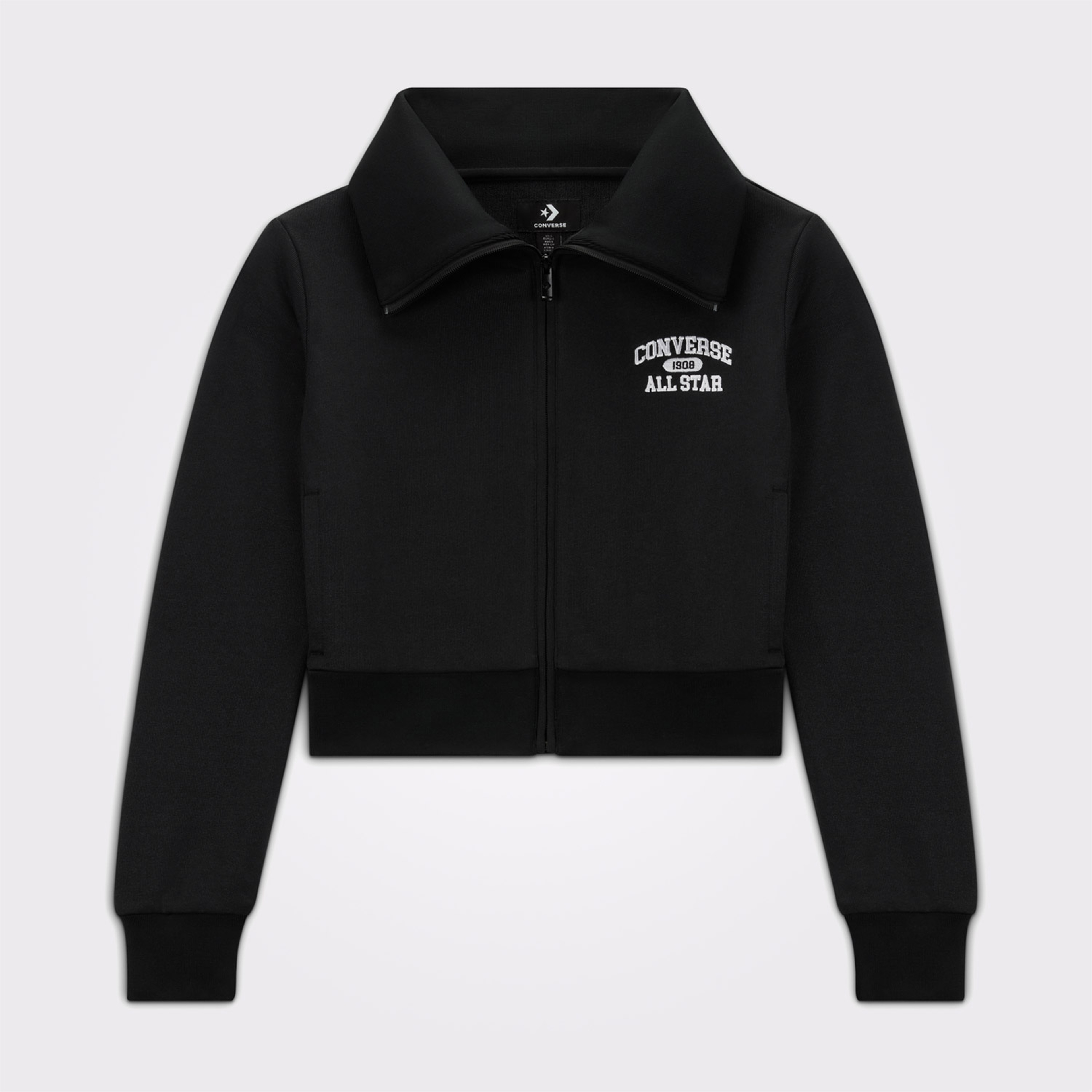 Converse Kadın Fermuarlı Siyah Ceket