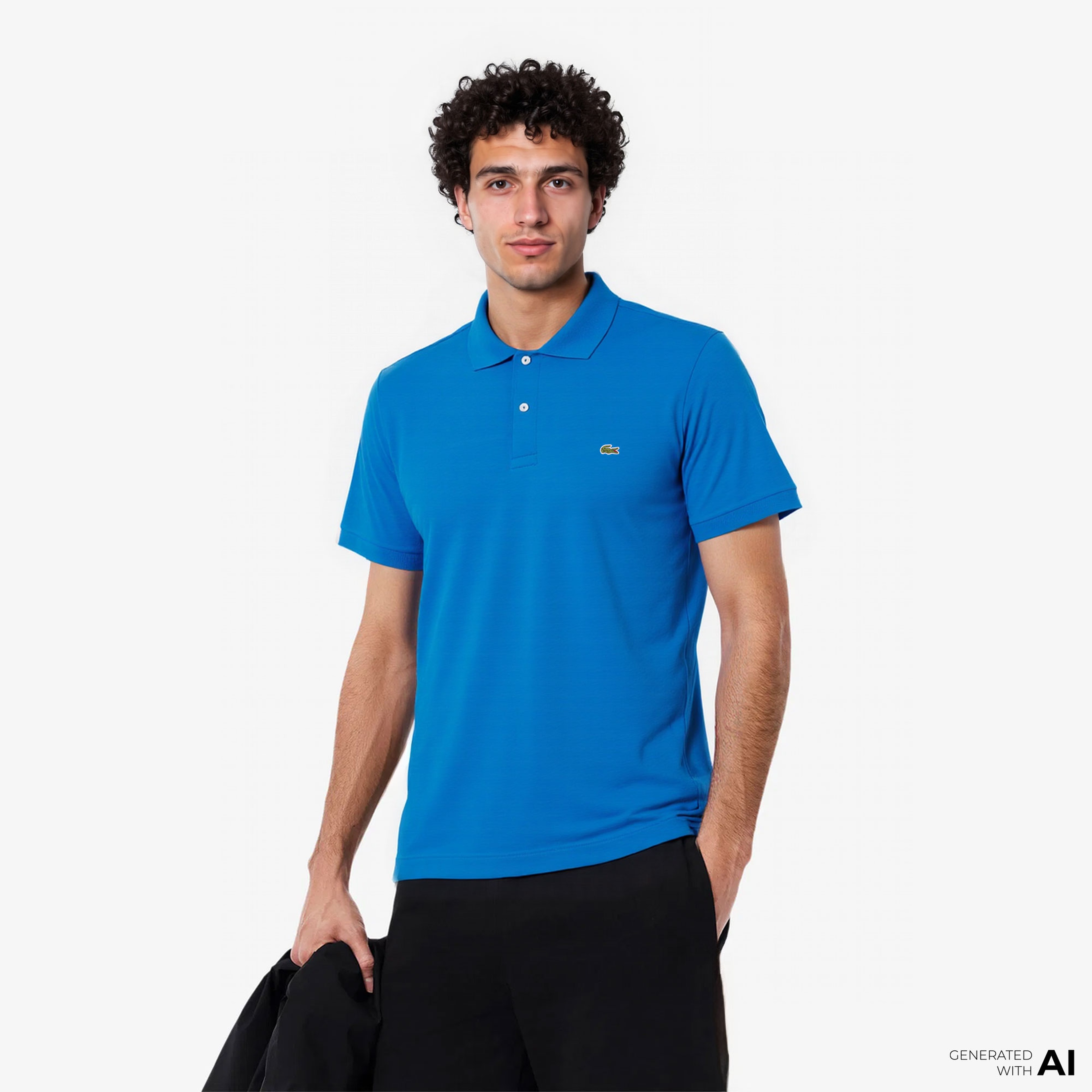 L.12.12 Light Erkek Classic Fit Mavi Polo