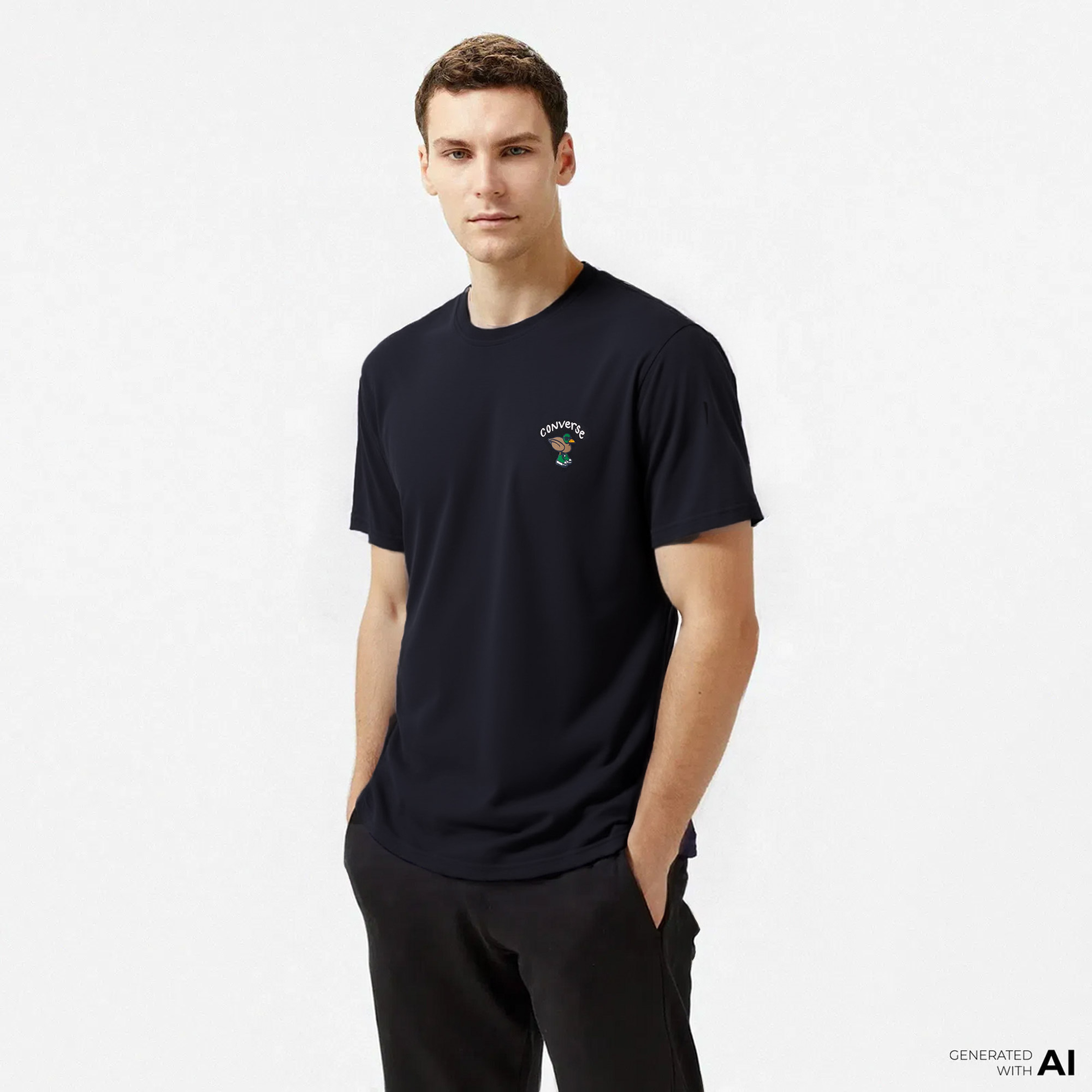 Converse Swimming Pool Erkek Siyah T-Shirt