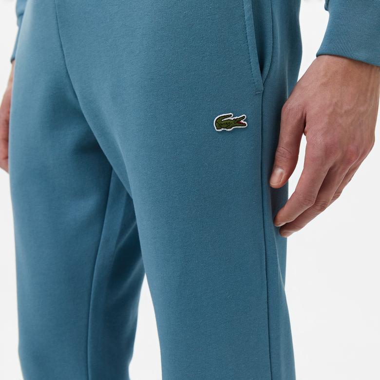 Erkek Slim Fit Organik Pamuk Mavi Eşofman Altı