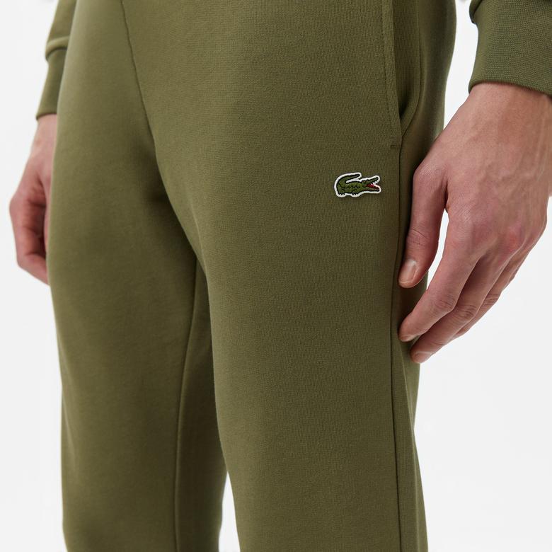 Erkek Slim Fit Organik Pamuk Haki Eşofman Altı