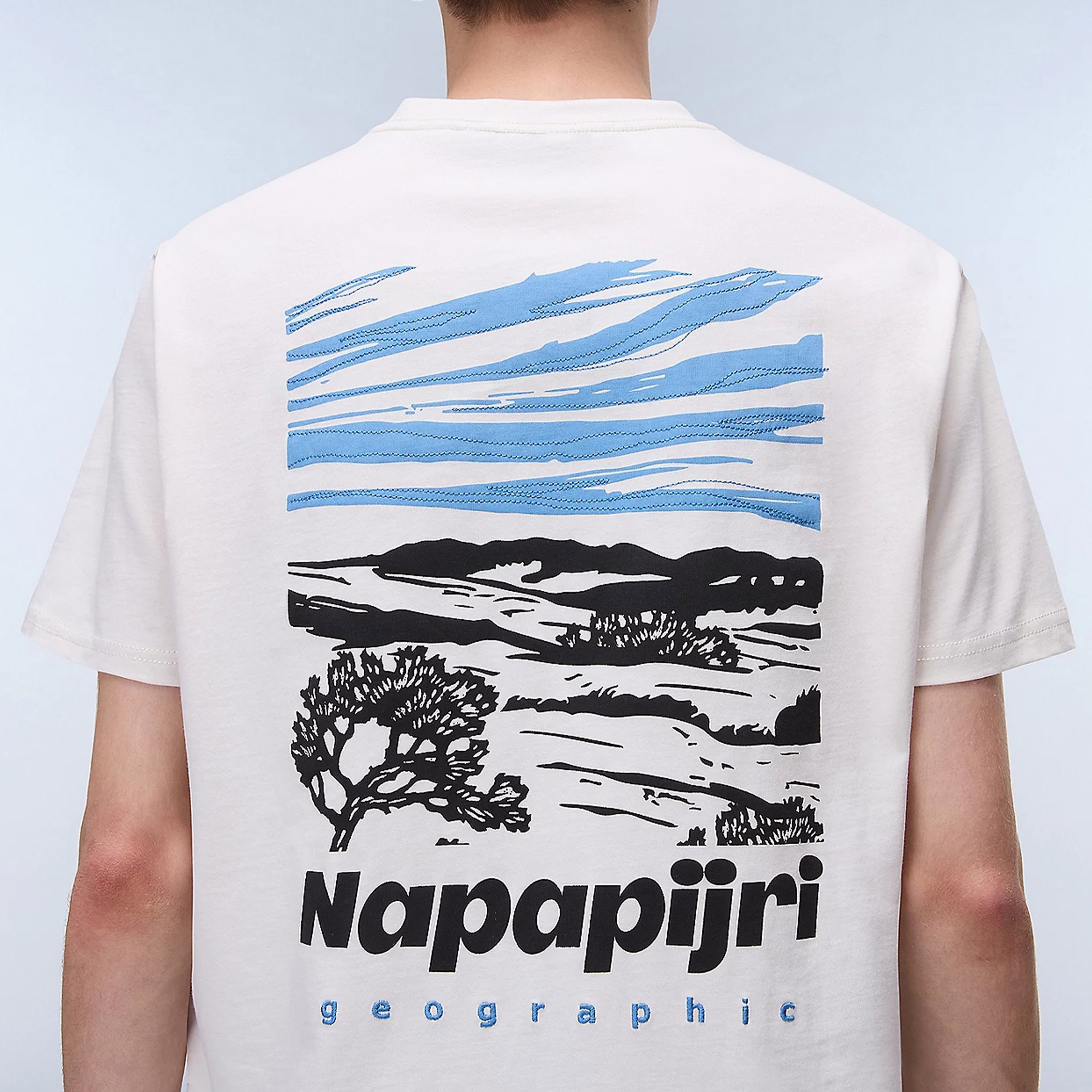 Napapijri  S-Vignoni Back Erkek Beyaz T-Shirt