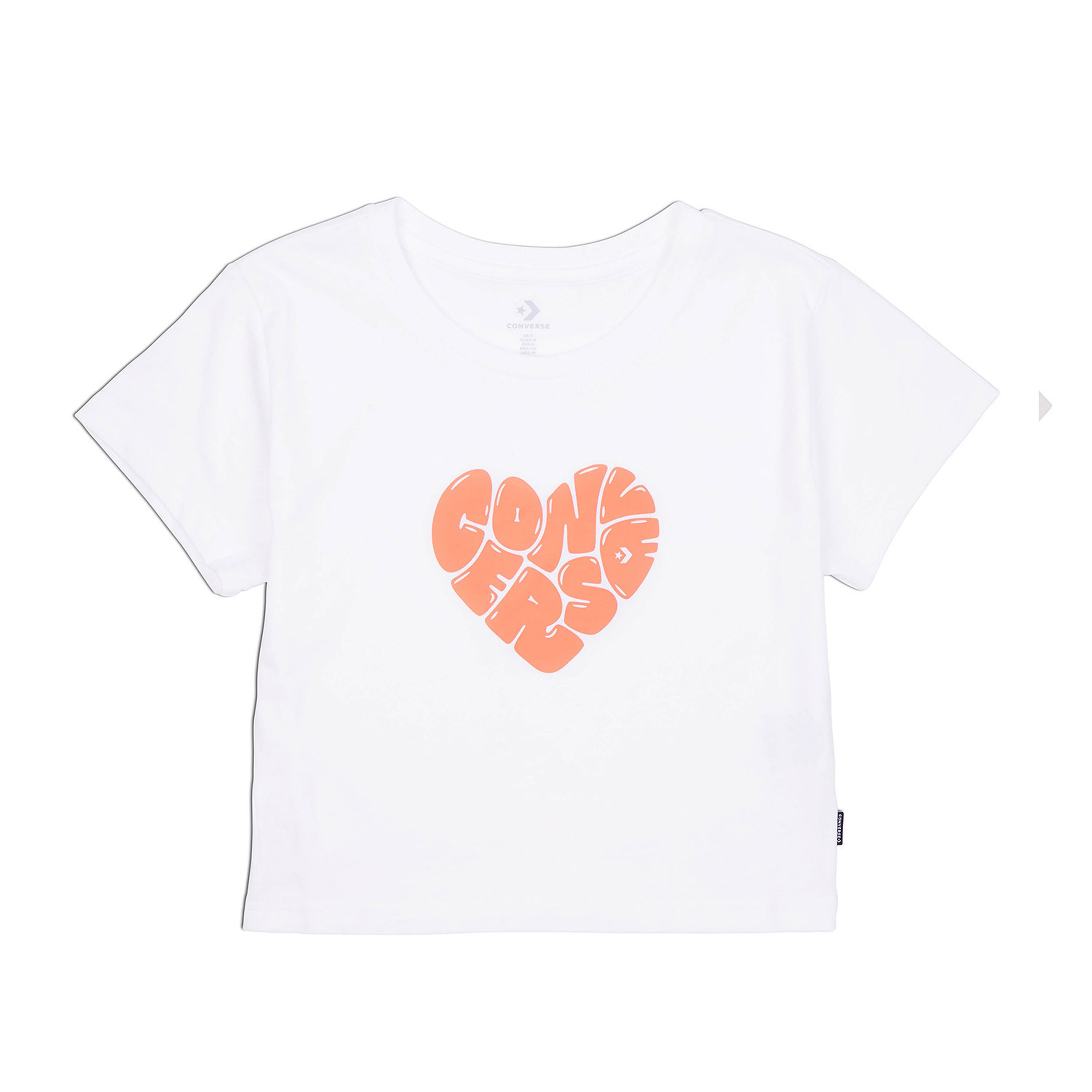 Converse Heart Slim Fit Kadın Beyaz T-Shirt