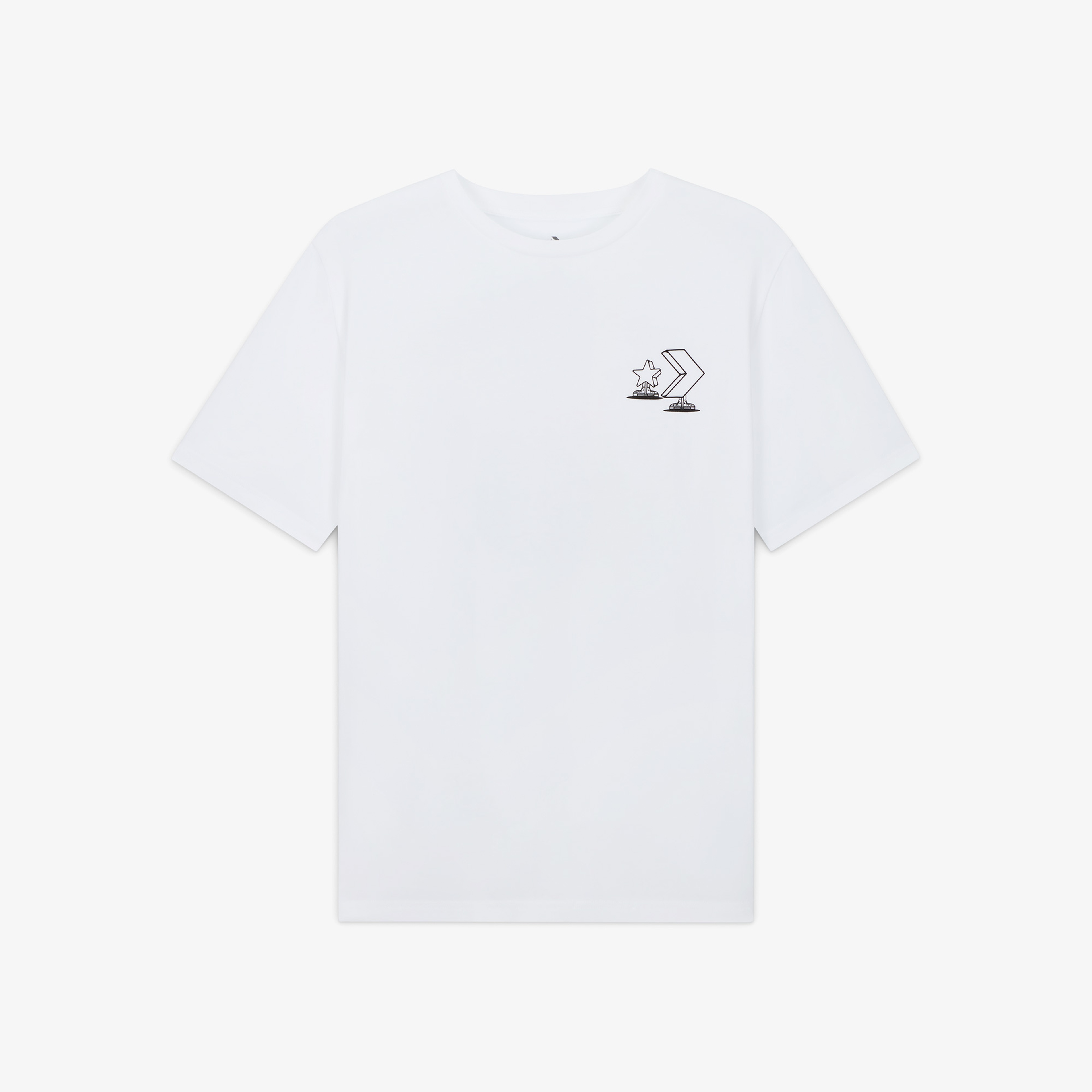 Converse Skateboarding Star Chevron Erkek Beyaz T-Shirt