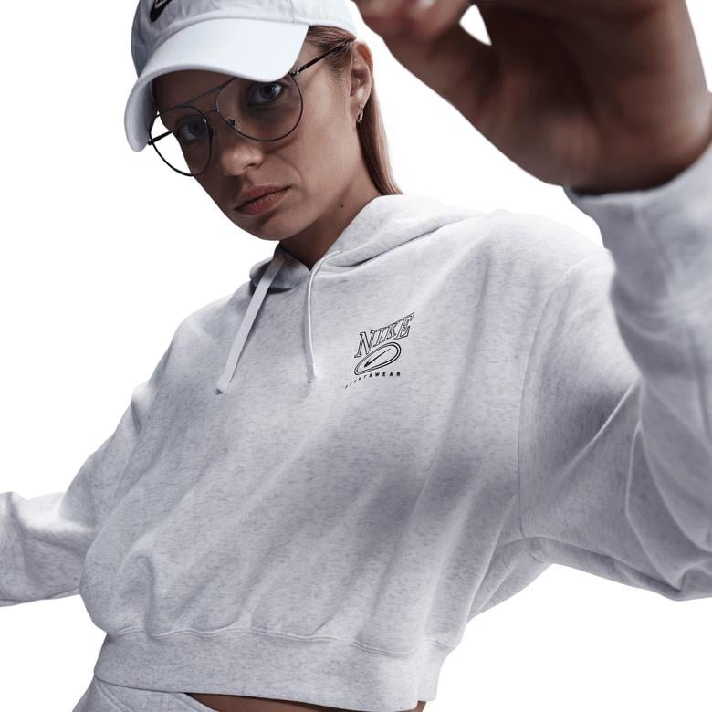 Nike Sportswear Club Fleece Kadın Gri Eşofman Üstü