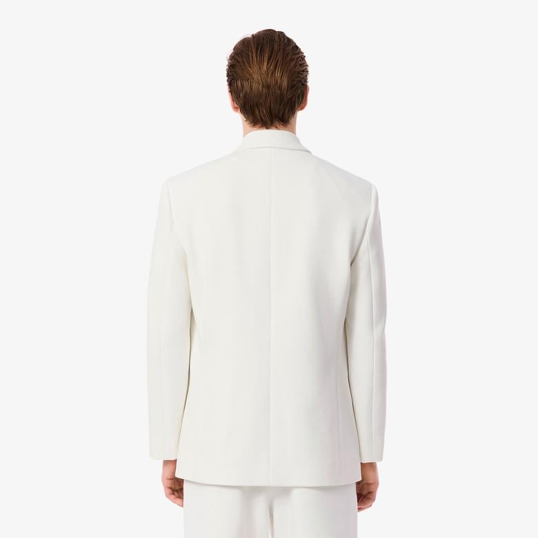 Erkek Classic Fit Beyaz Ceket