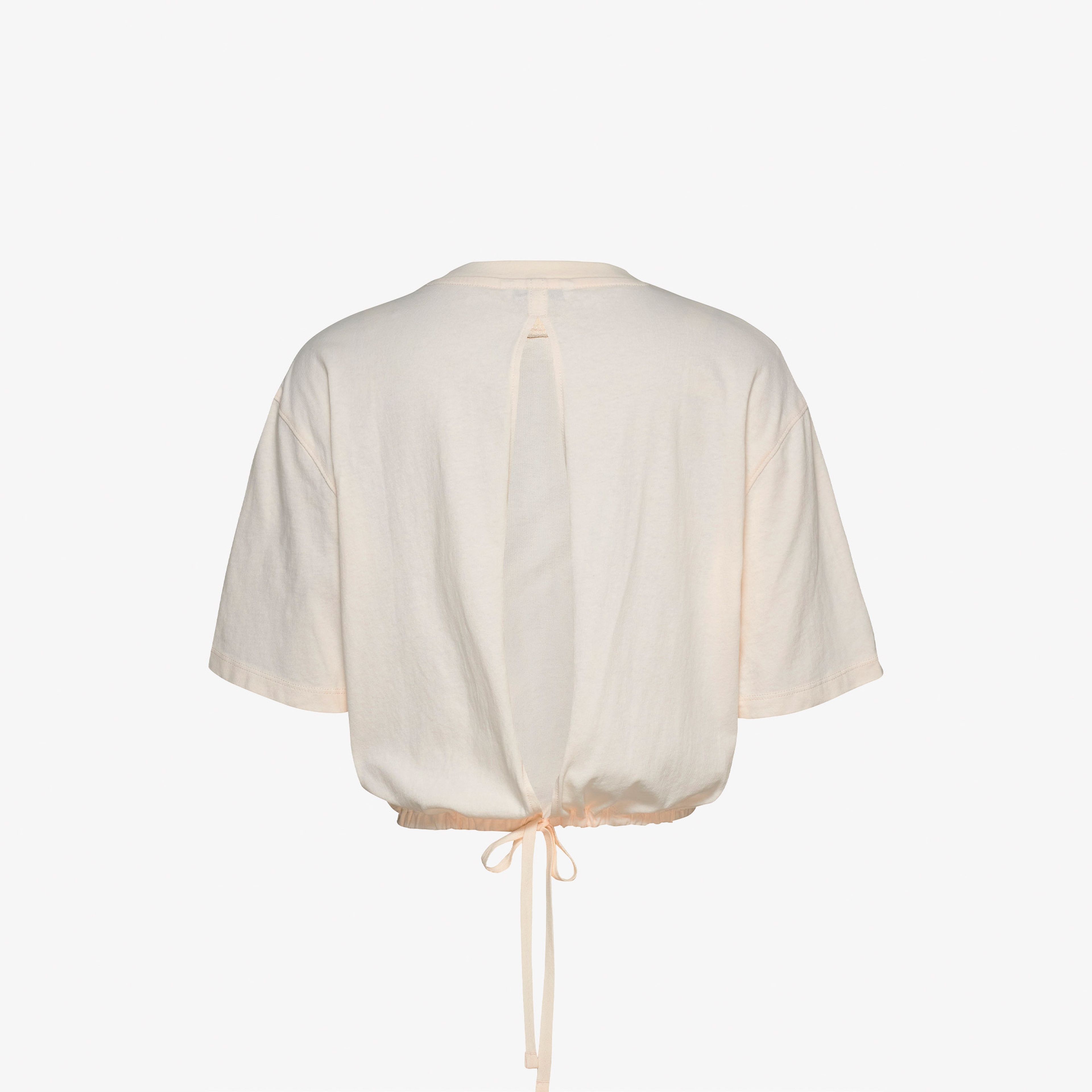 Tommy Jeans Cropped Gmd Script Open Back Kadın Beyaz T-Shirt