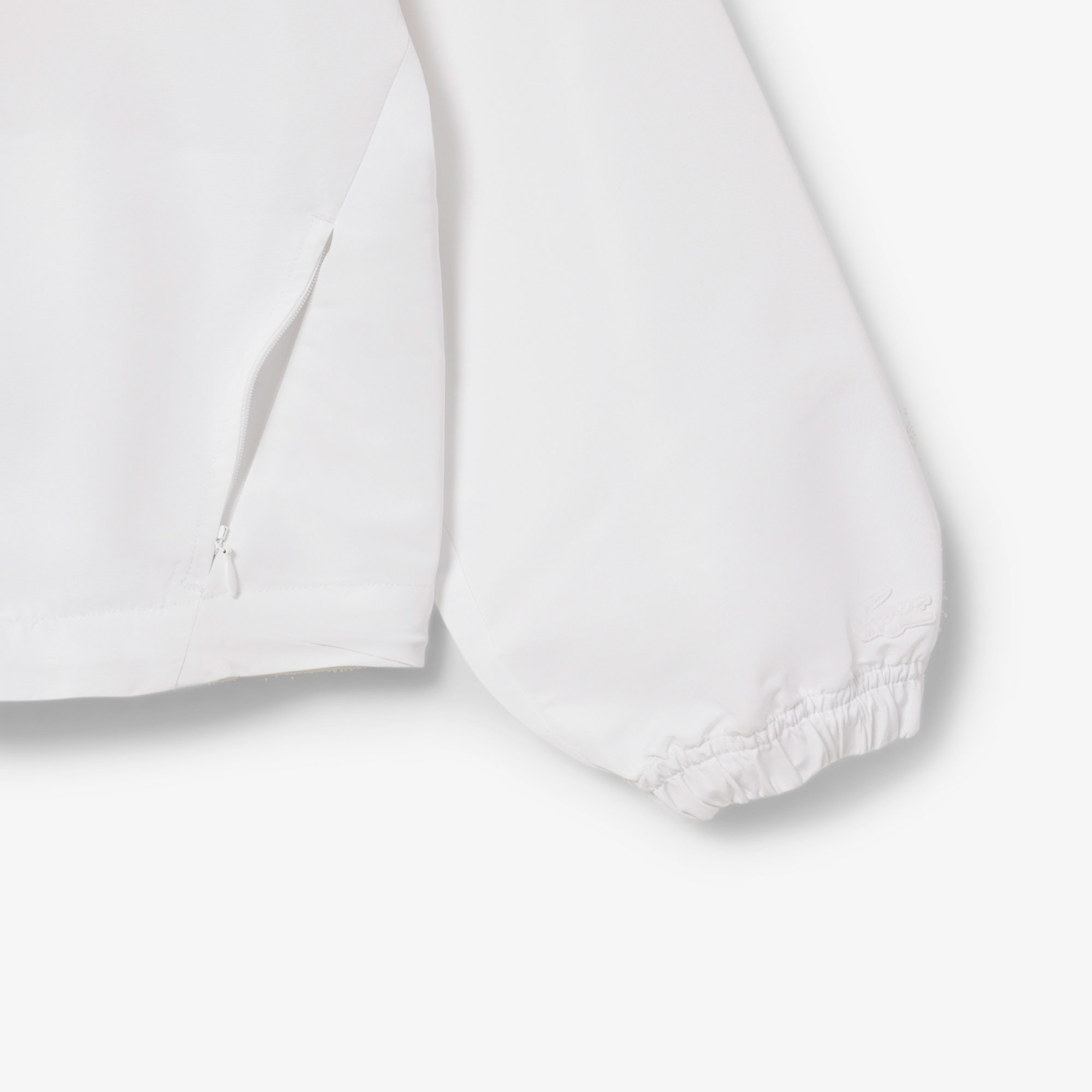 Lacoste Cropped Up Zip Kadın Beyaz Ceket