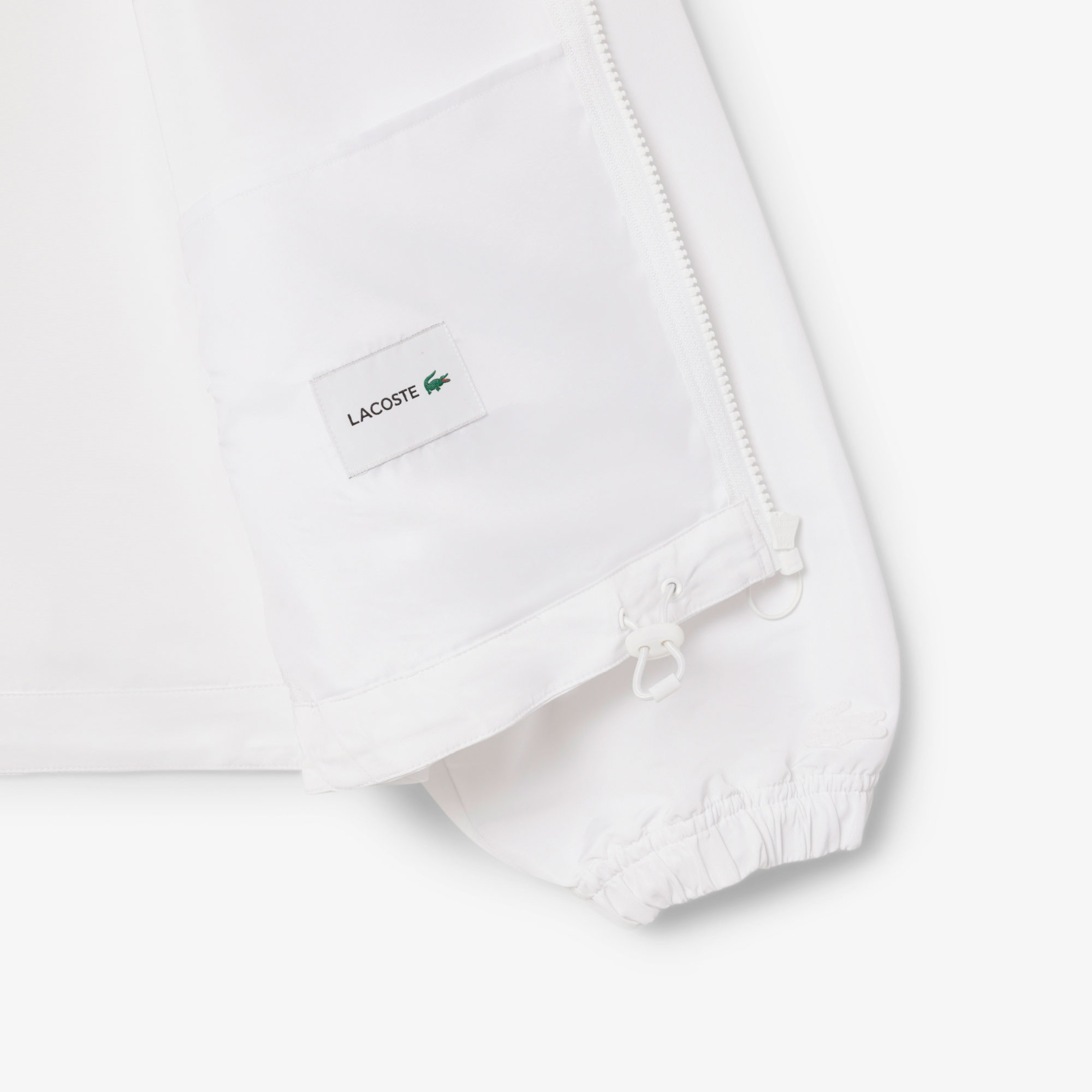 Lacoste Cropped Up Zip Kadın Beyaz Ceket