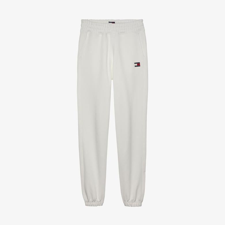 Tommy Jeans Badge Kadın Beyaz Eşofman Altı