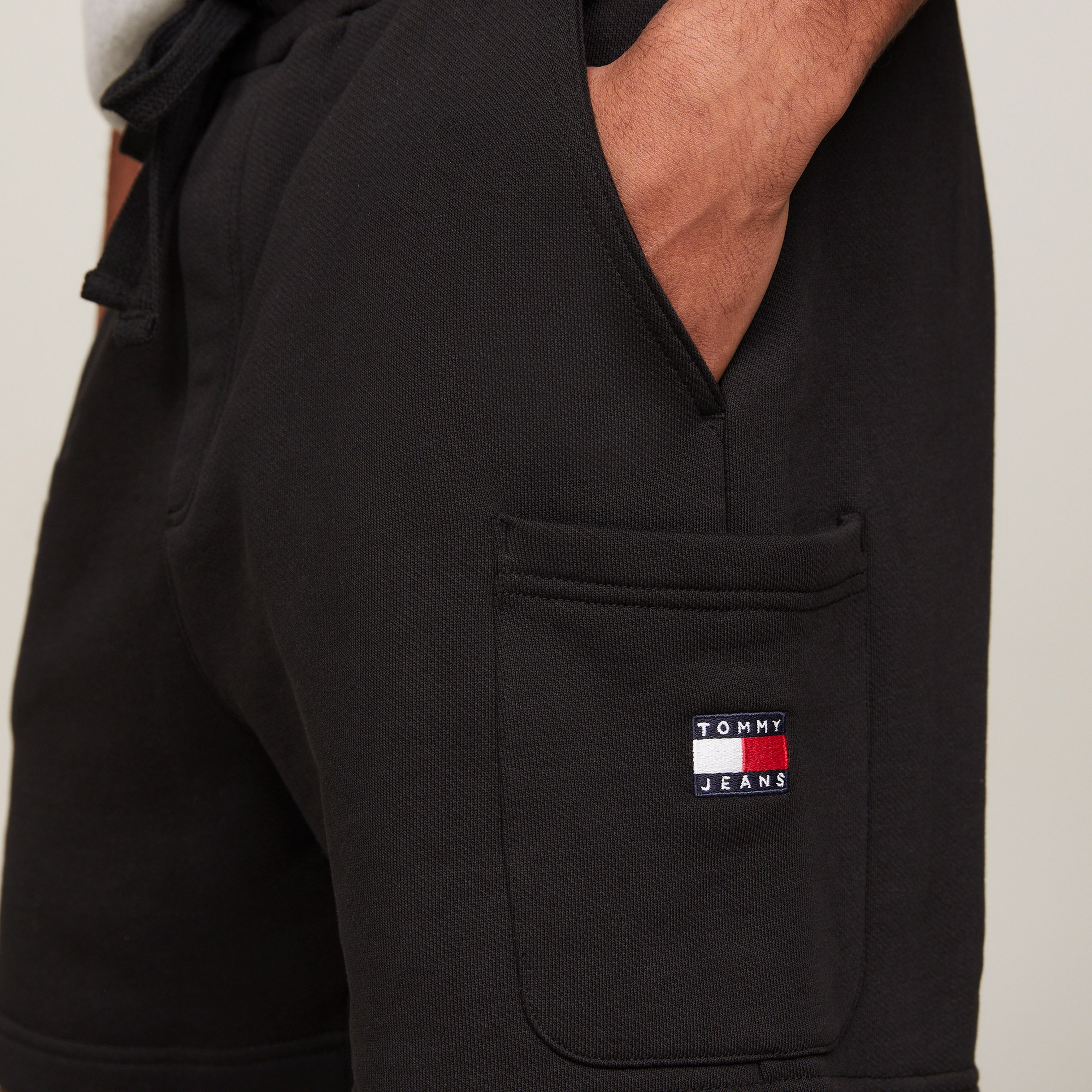 Tommy Hifiger Pamuklu Regular Fit Erkek Siyah Şort