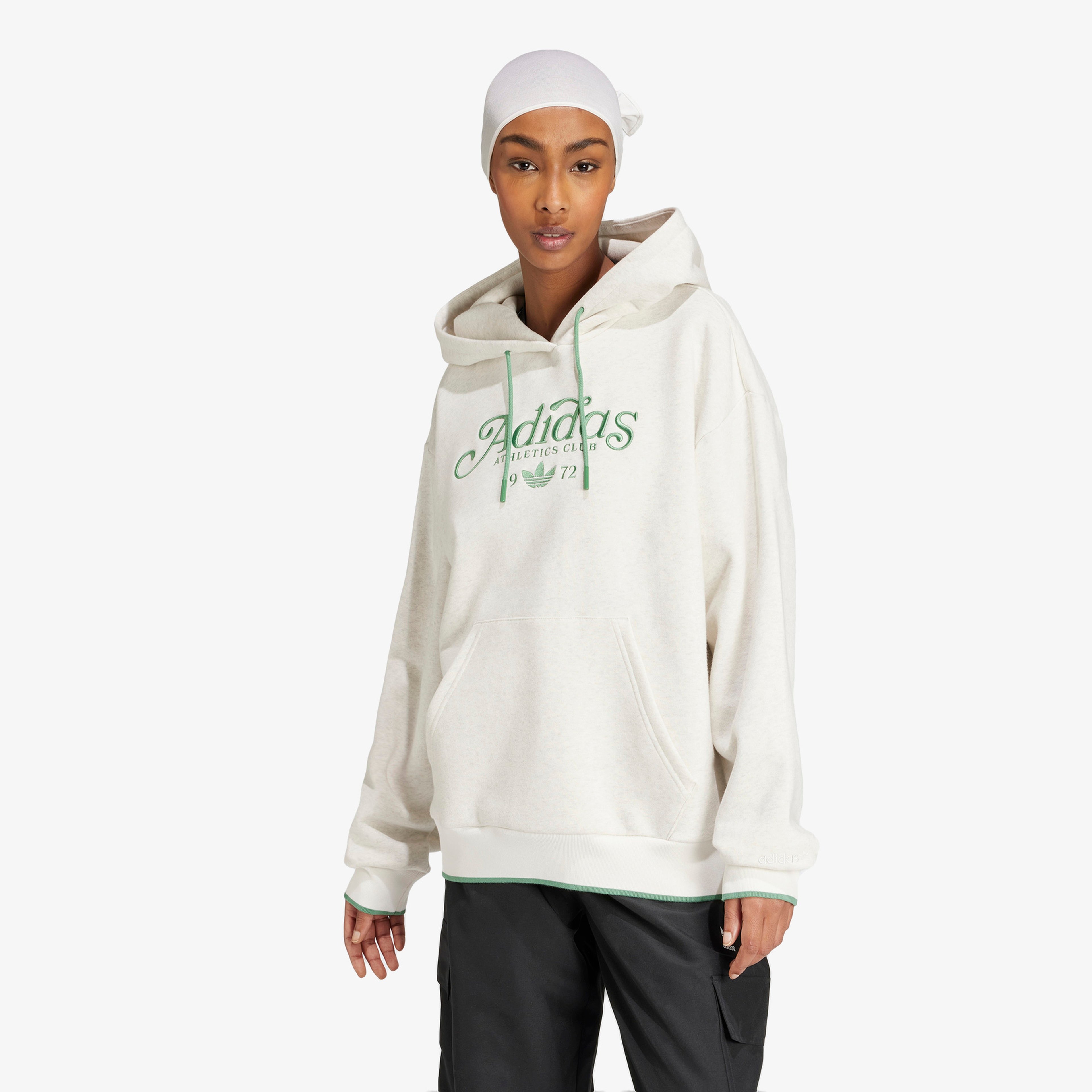 adidas Graphic Loose Kadın Beyaz Hoodie